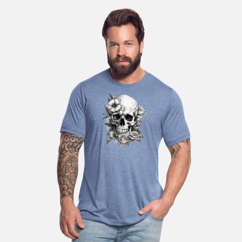 T-shirts Desjgn flower for sugar skull