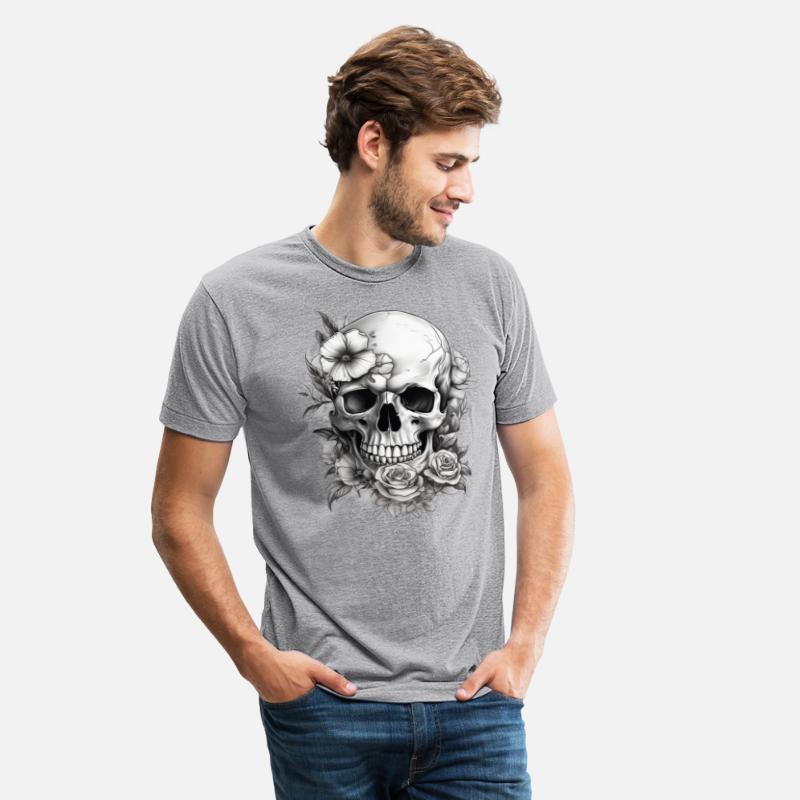 T-shirts Desjgn flower for sugar skull