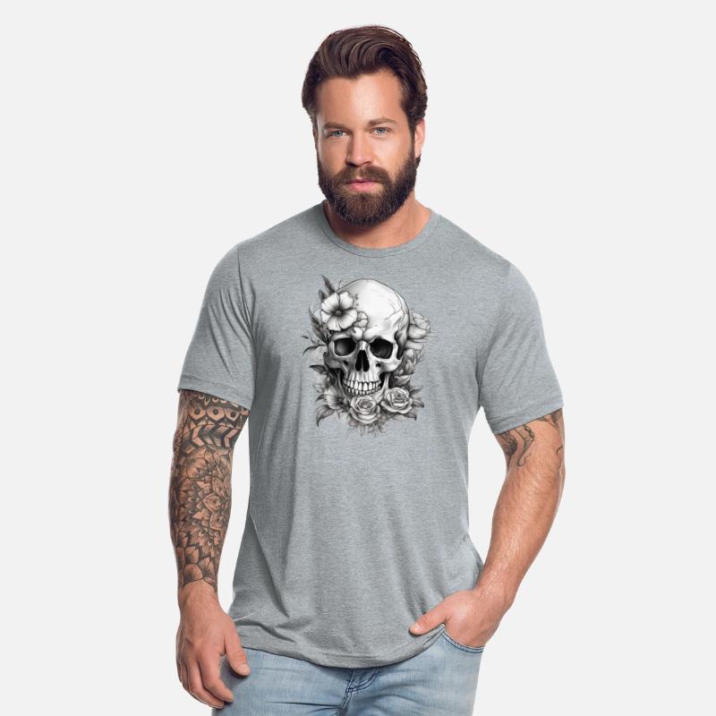 T-shirts Desjgn flower for sugar skull
