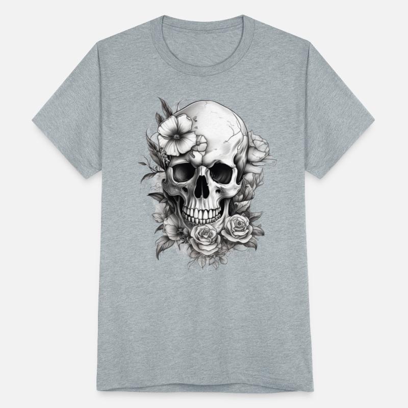 T-shirts Desjgn flower for sugar skull