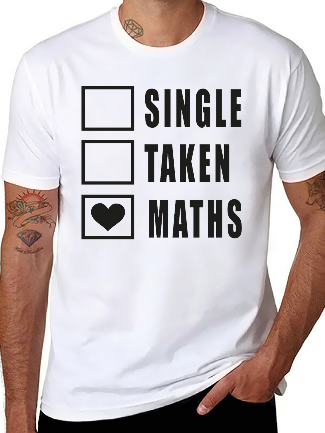 Maths T-Shirt: Single Taken Maths - Funny Geek Tee