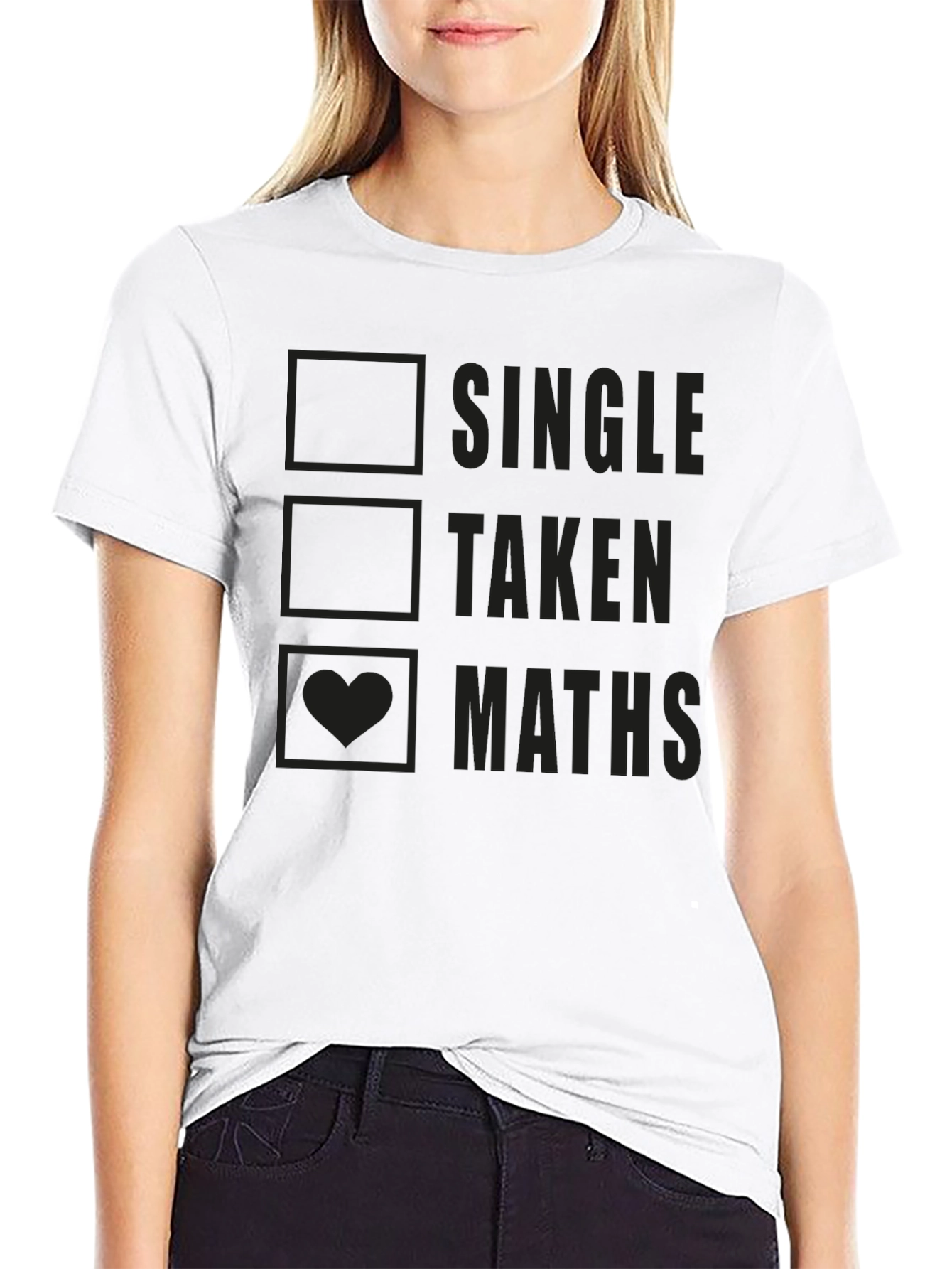 Maths T-Shirt: Single Taken Maths - Funny Geek Tee