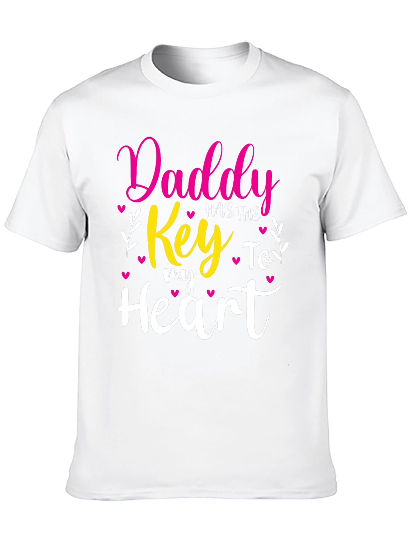 Daddys Key to My Heart - Black T-Shirt