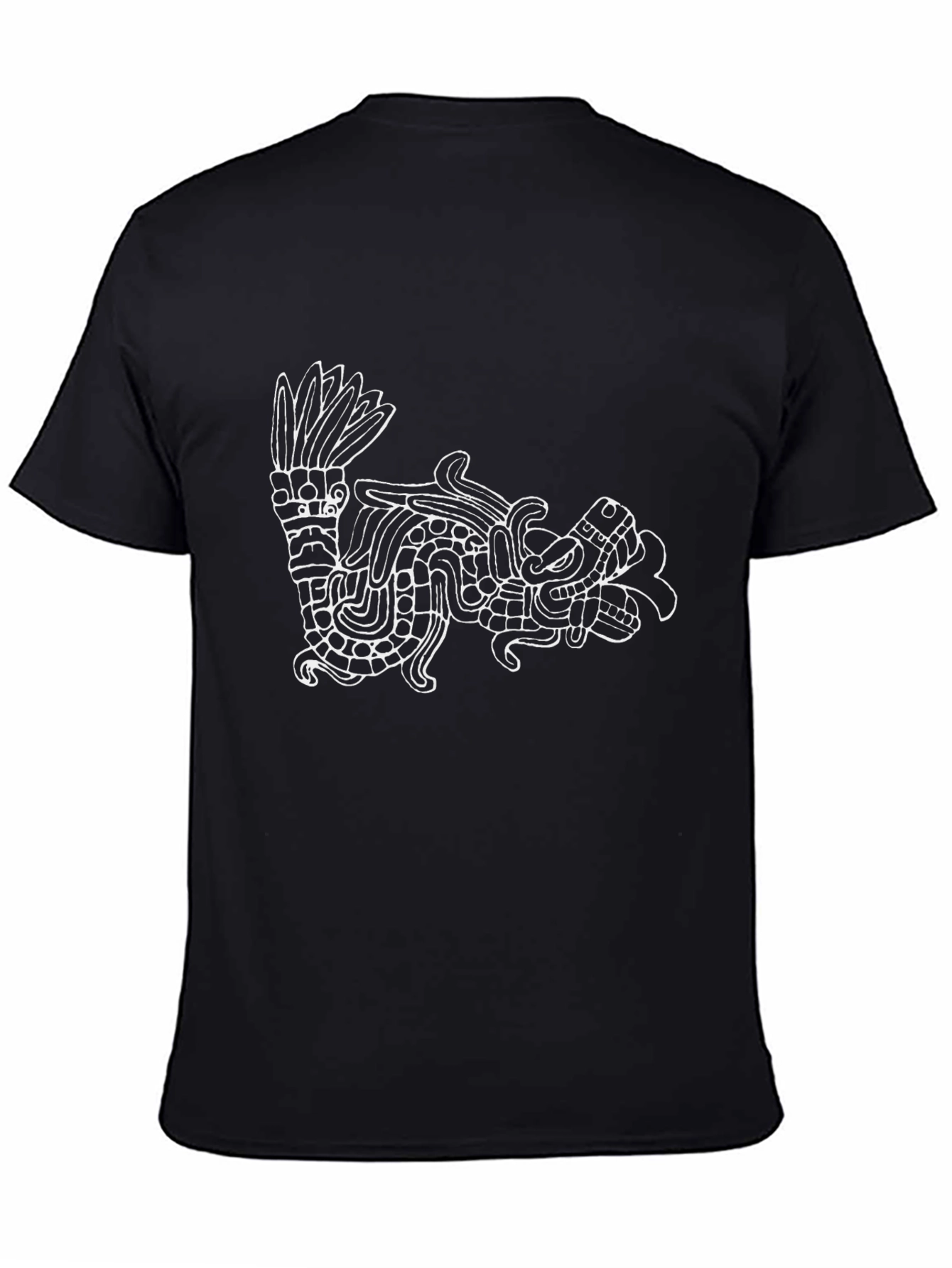 Aztec Serpent Graphic Tee - Black