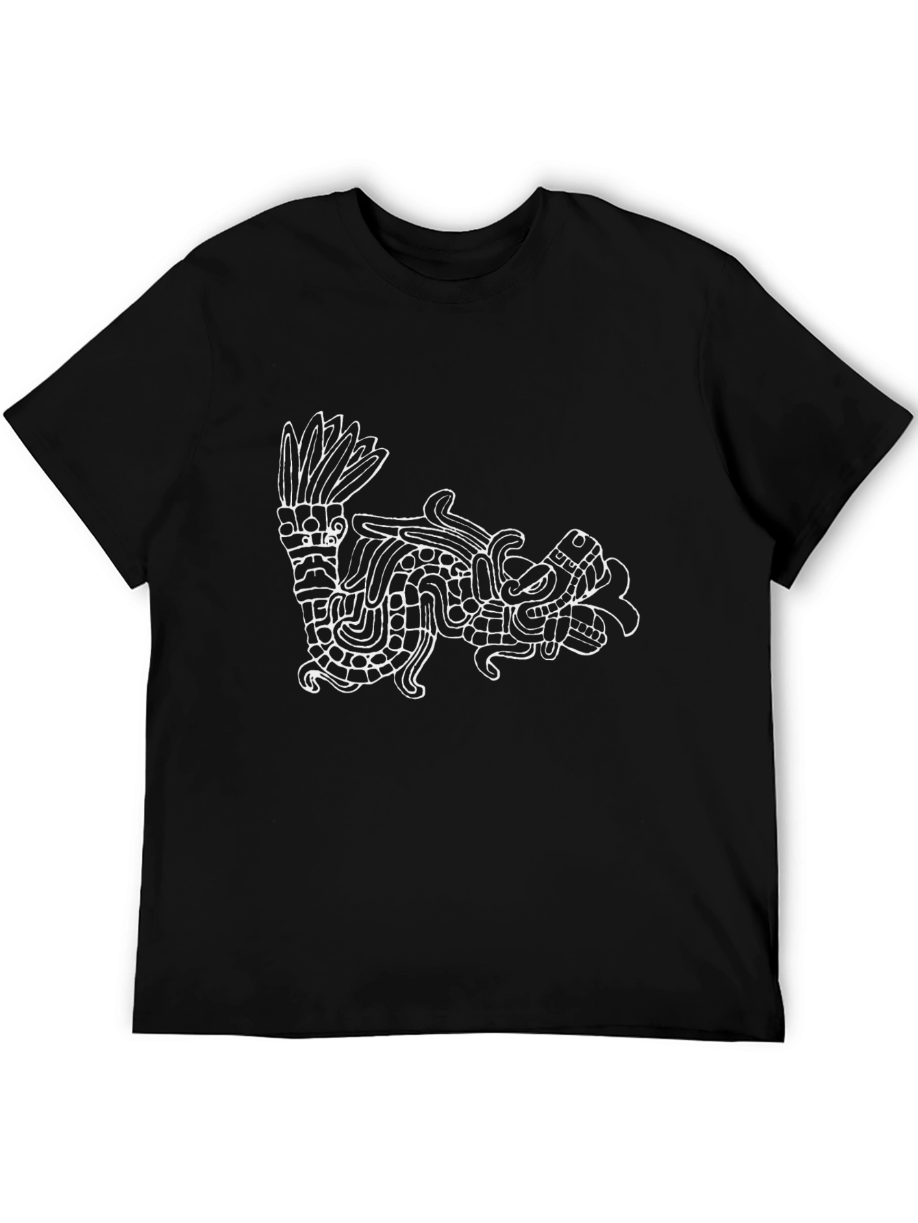 Aztec Serpent Graphic Tee - Black