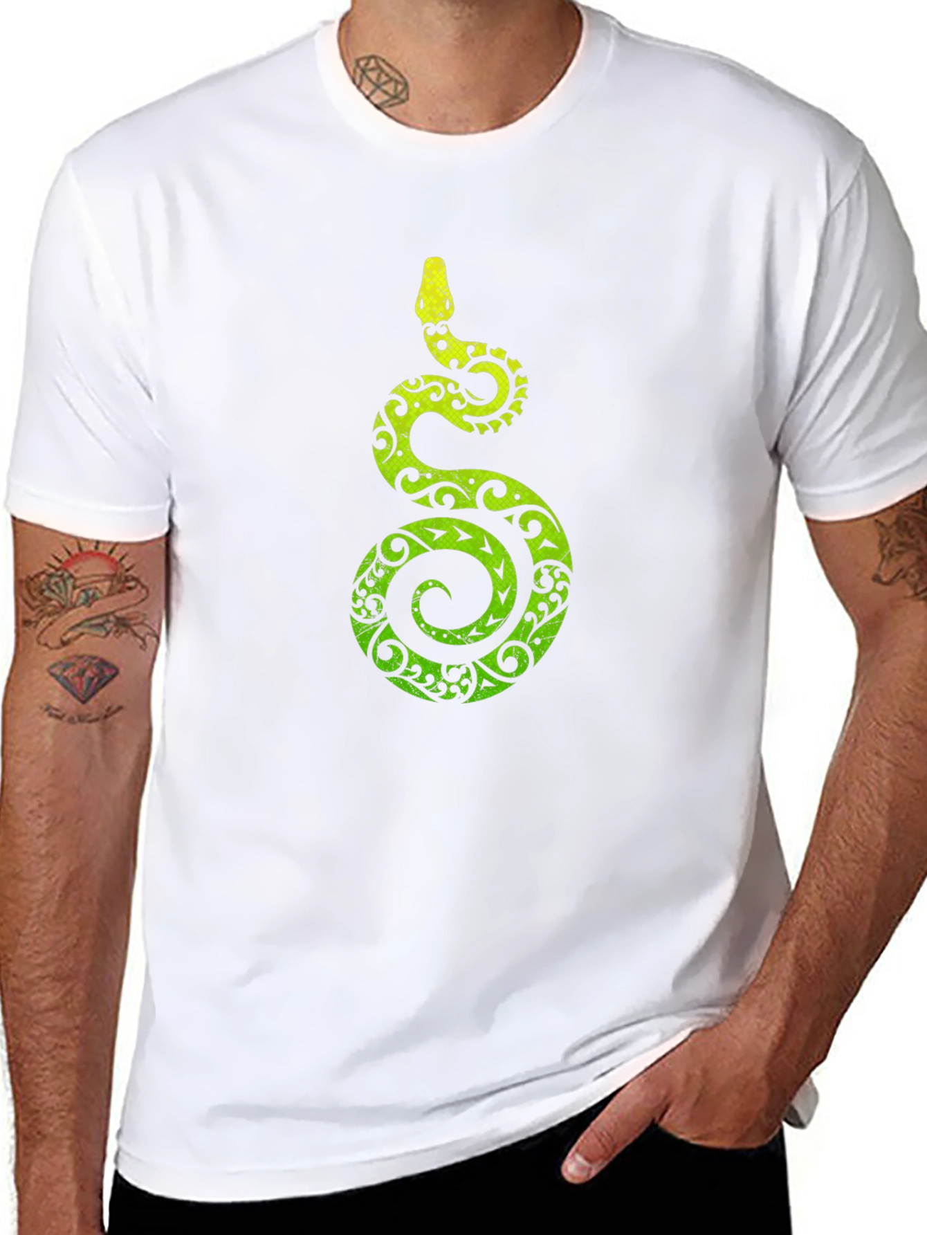Serpentine Graphic Tee - Stylish Snake Design