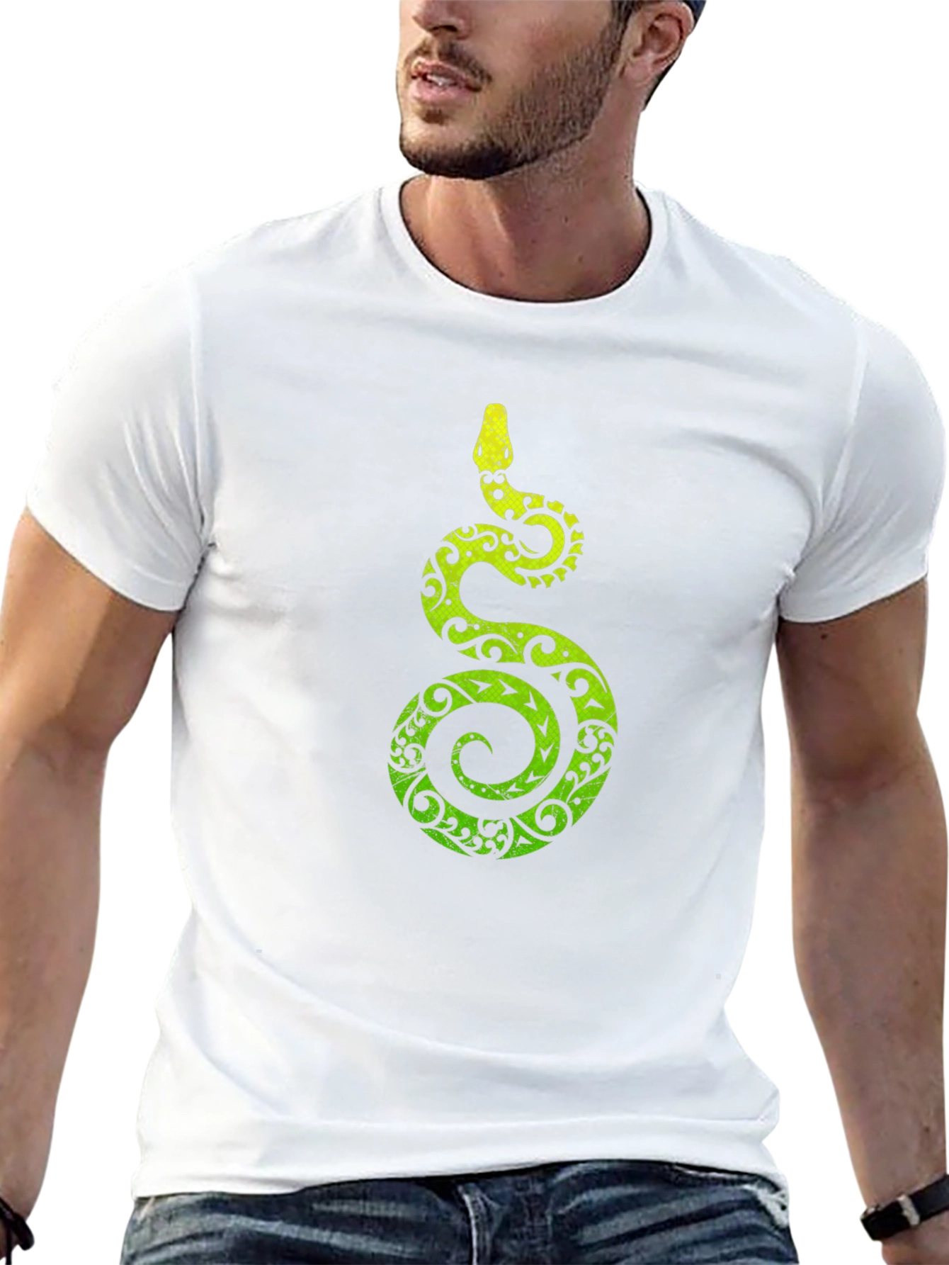 Serpentine Graphic Tee - Stylish Snake Design
