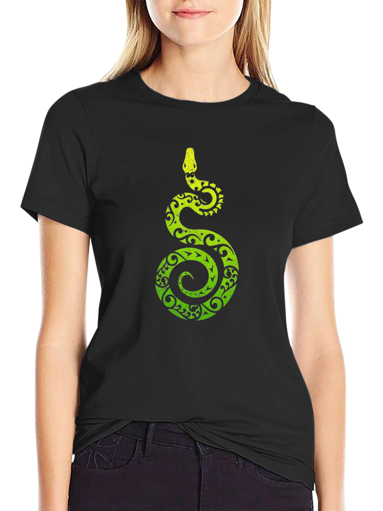 Serpentine Graphic Tee - Stylish Snake Design