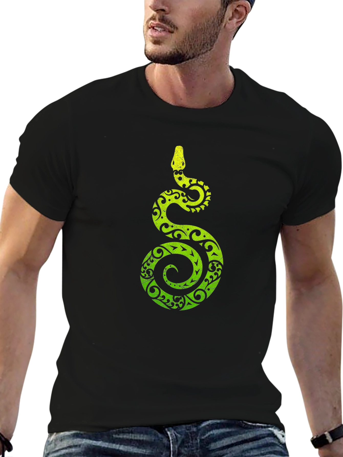 Serpentine Graphic Tee - Stylish Snake Design