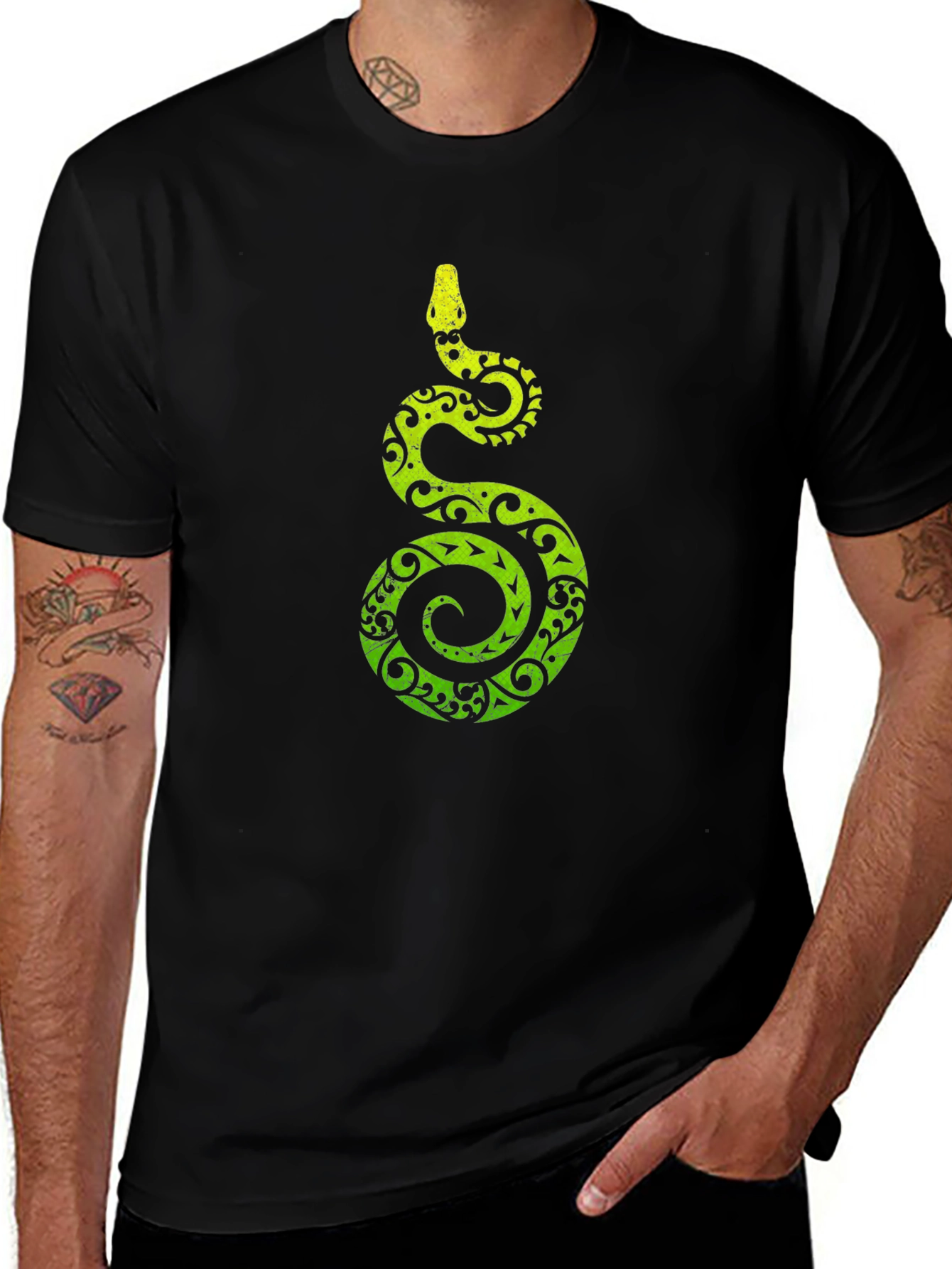 Serpentine Graphic Tee - Stylish Snake Design