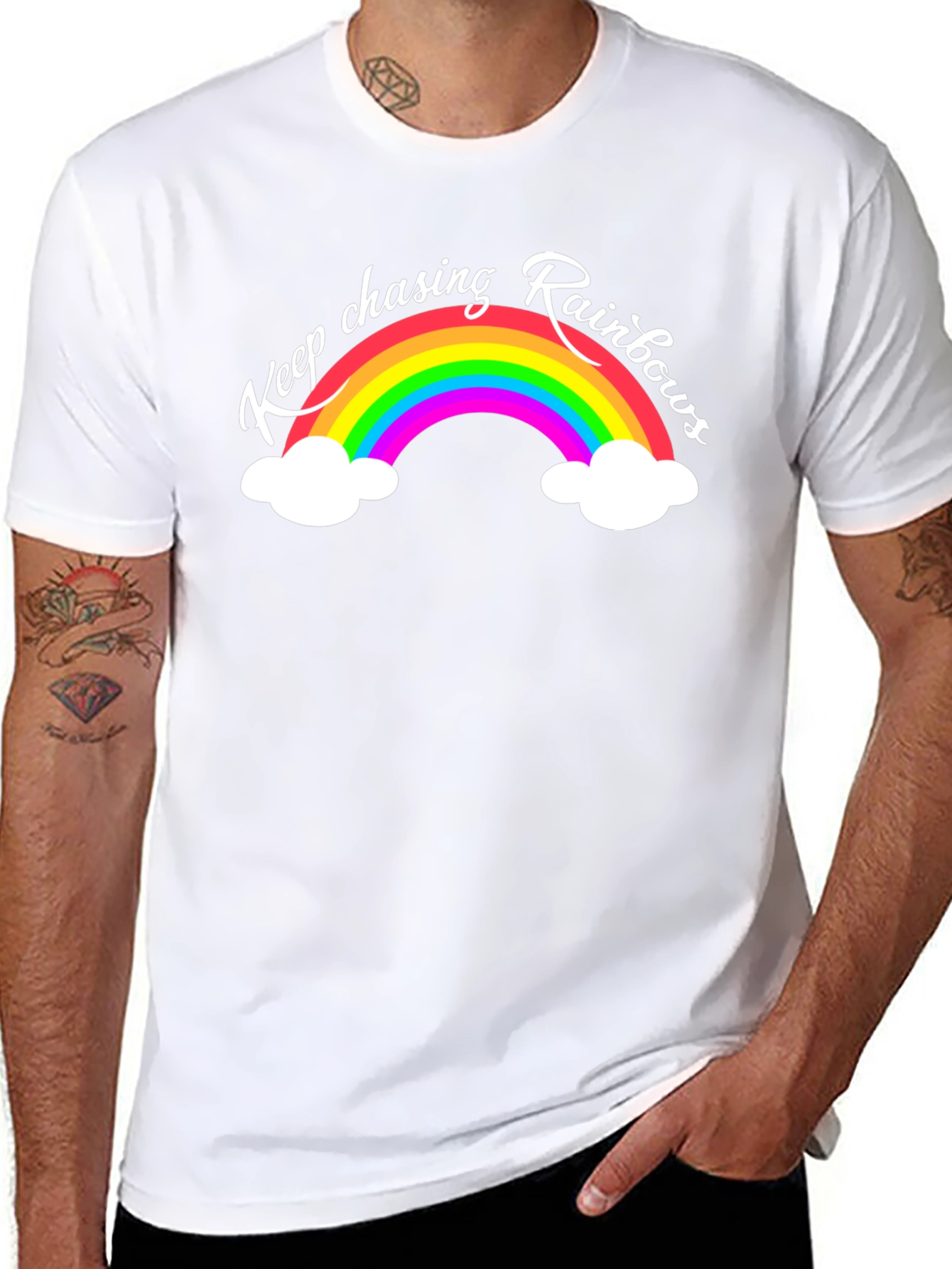 Keep Chasing Rainbows T-Shirt - Black