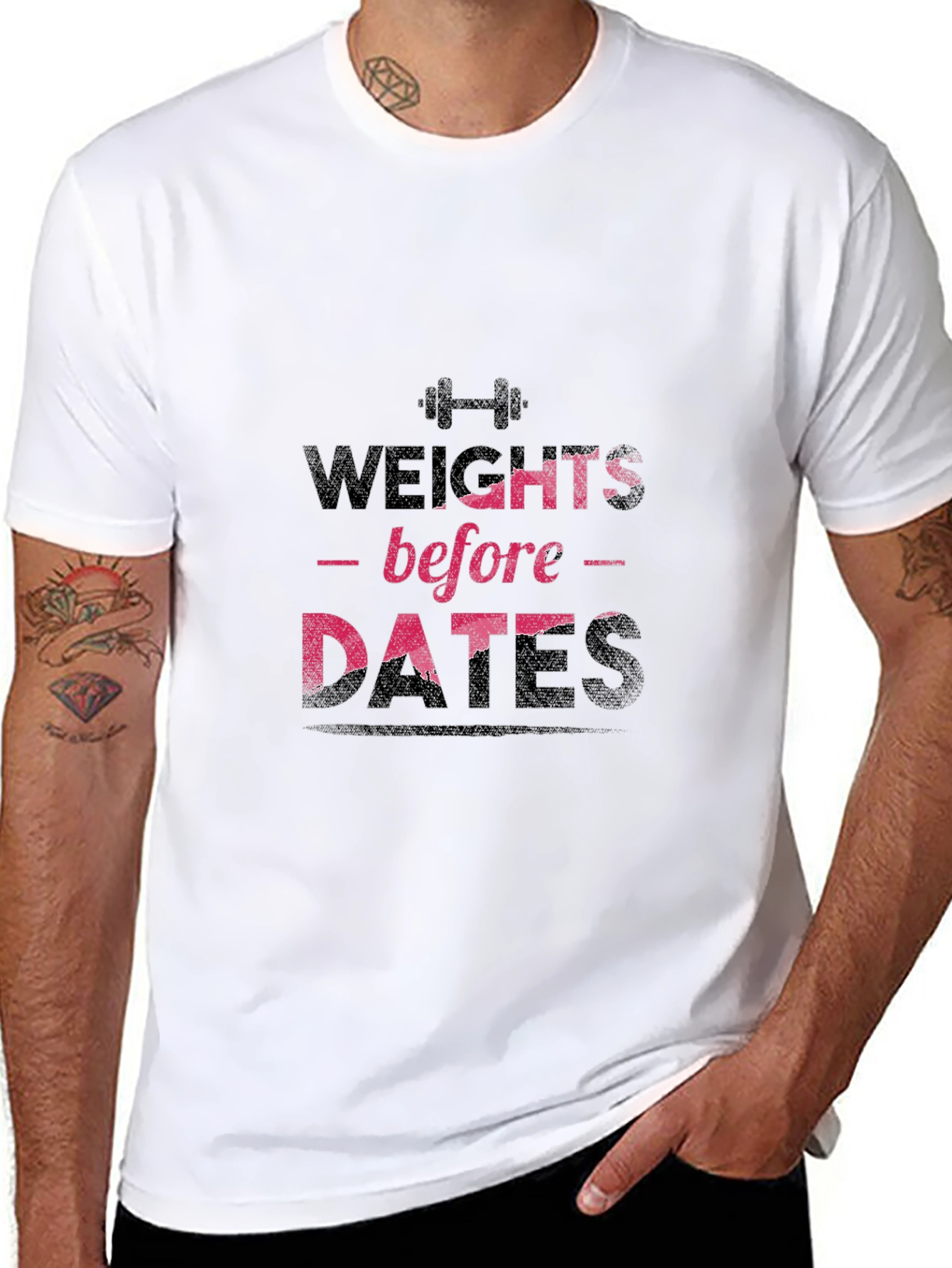 Weights Before Dates Graphic Tee