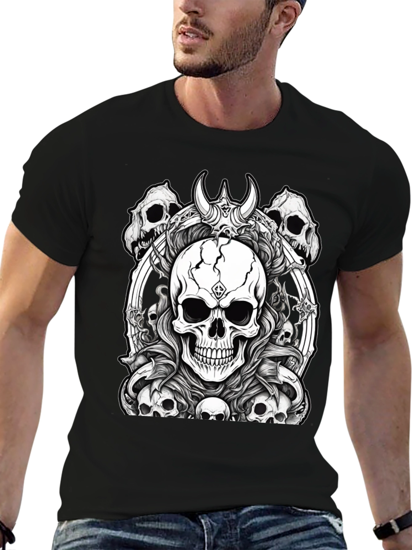 Skull T-Shirt - Gothic Horror Design