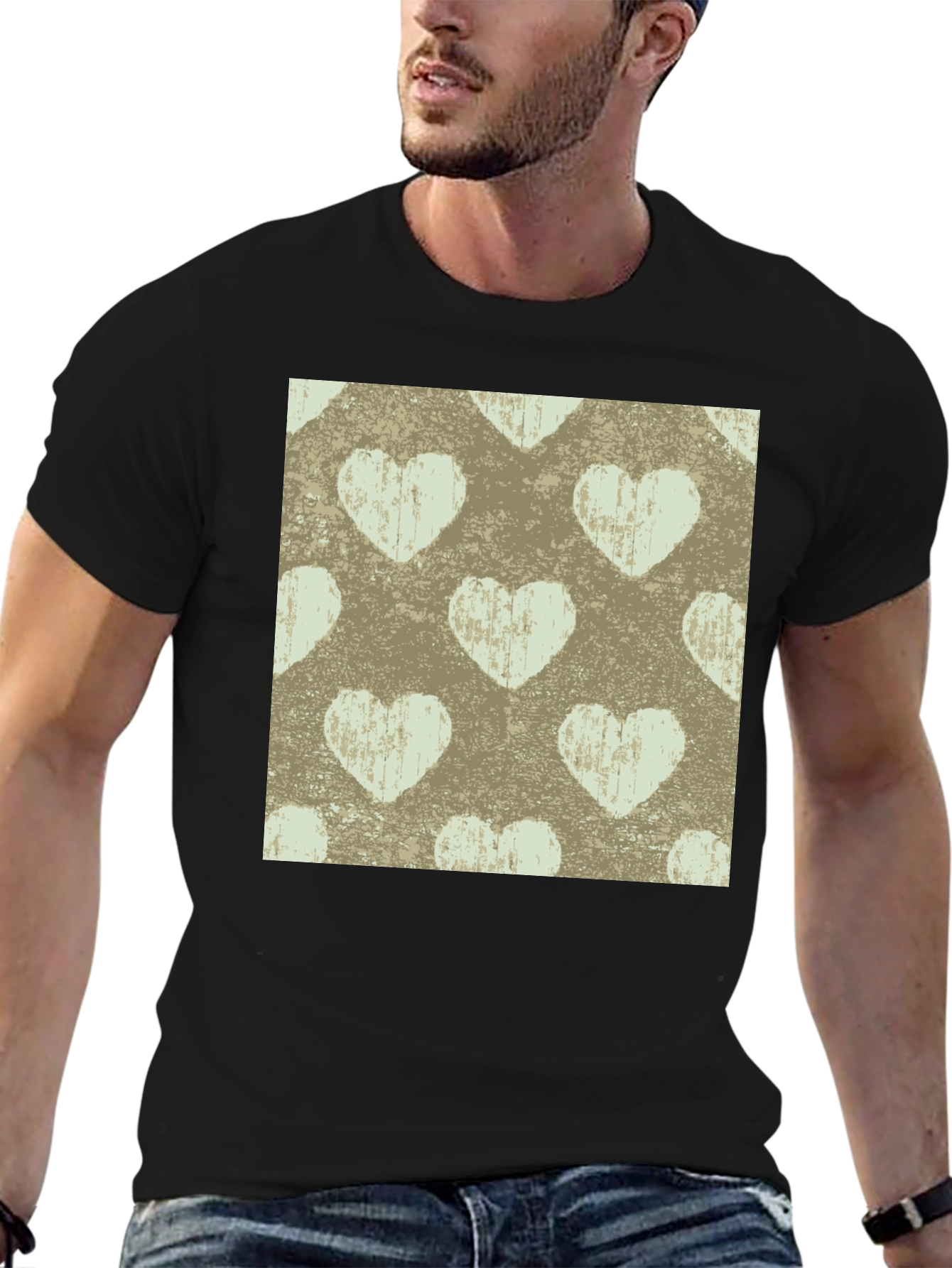 Heart Pattern Tee - Stylish & Comfortable