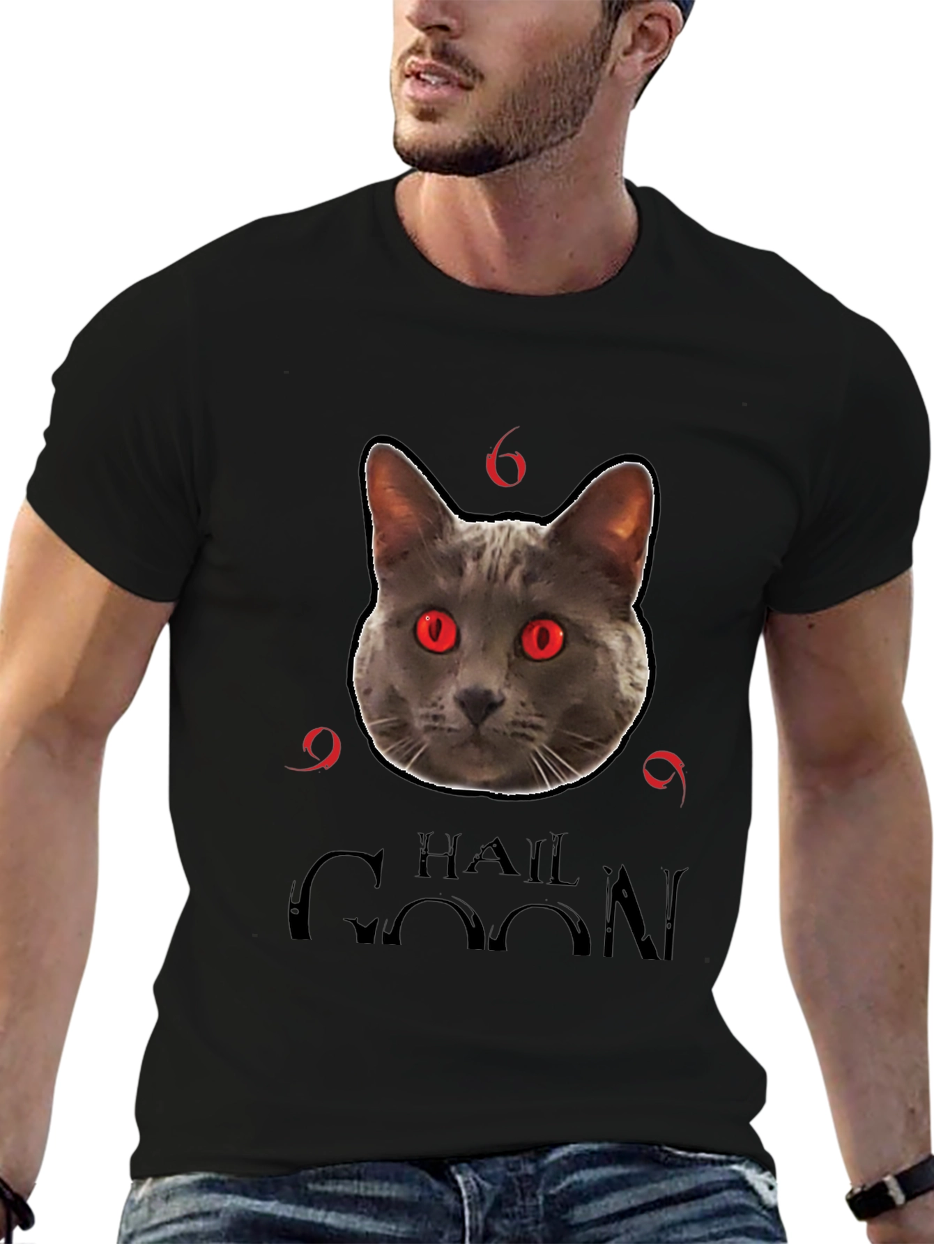 Hail Goon Cat T-Shirt - Black