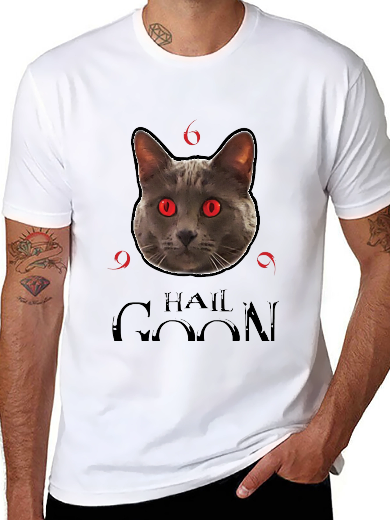 Hail Goon Cat T-Shirt - Black