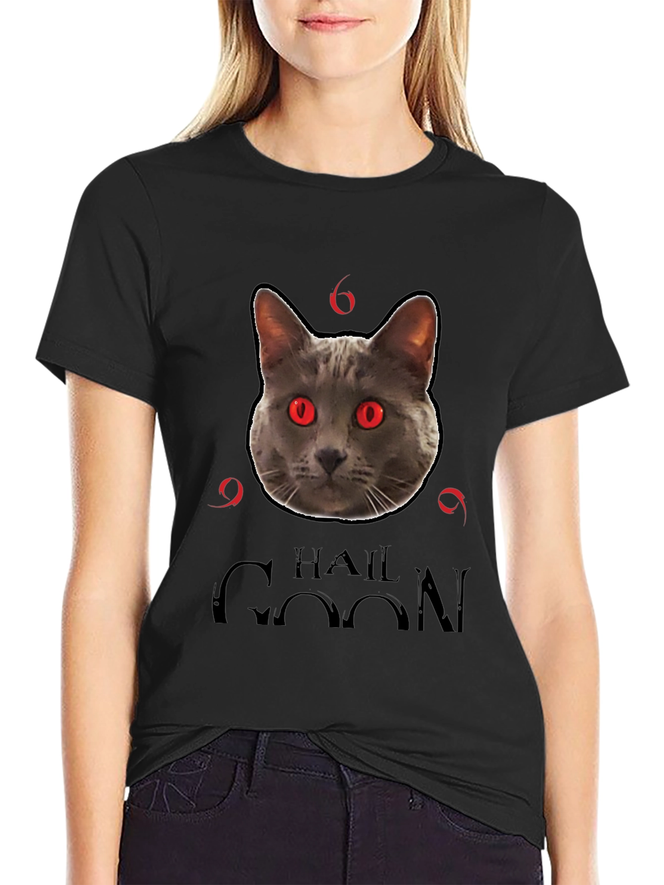 Hail Goon Cat T-Shirt - Black