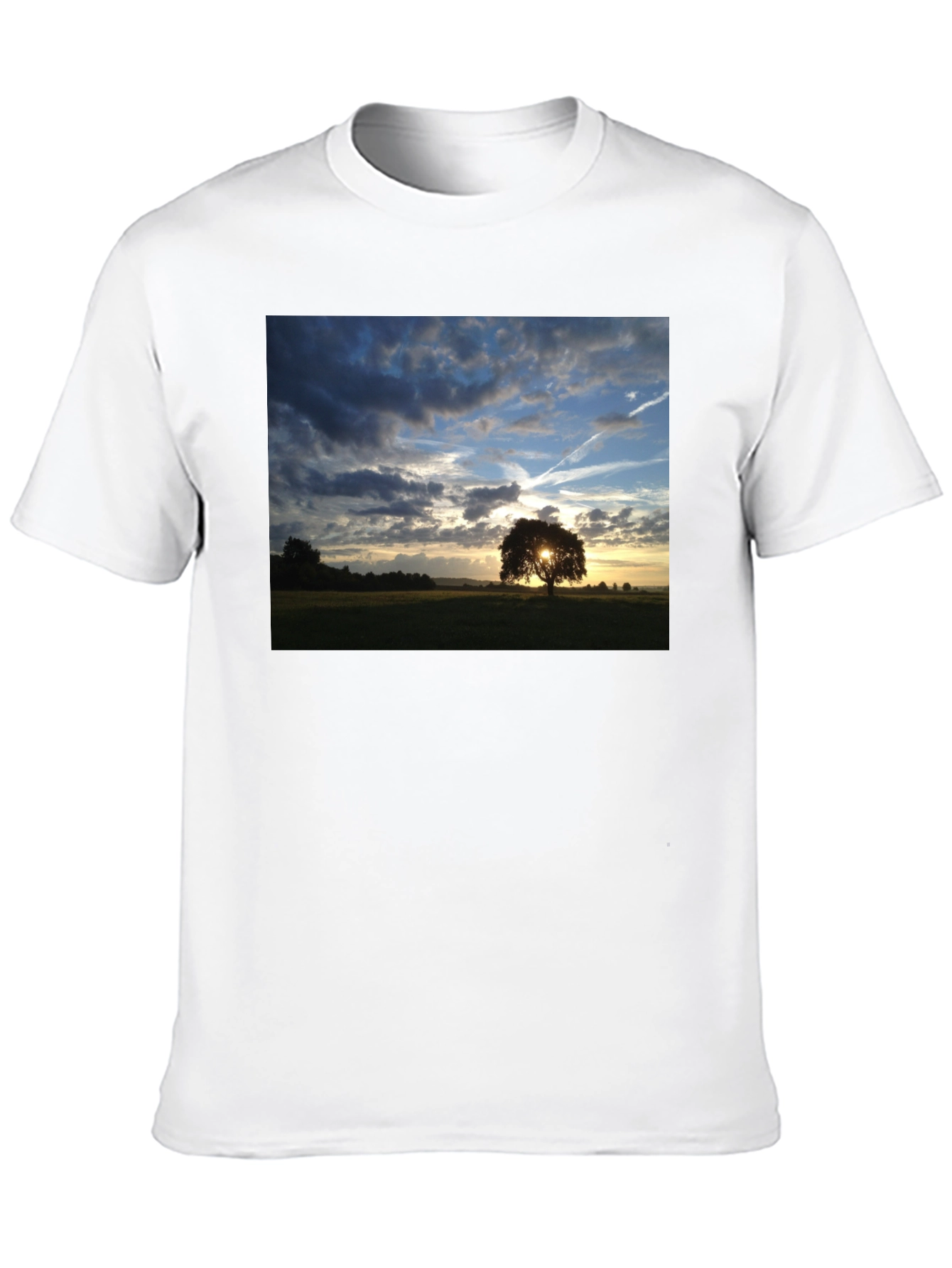 Sunset Tree Graphic Tee - Nature Lovers T-Shirt