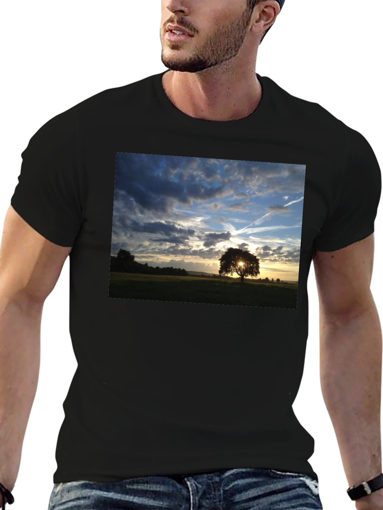 Sunset Tree Graphic Tee - Nature Lovers T-Shirt