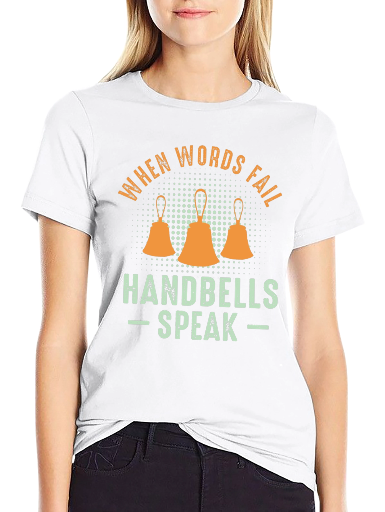 When Words Fail Handbells Speak Graphic Tee