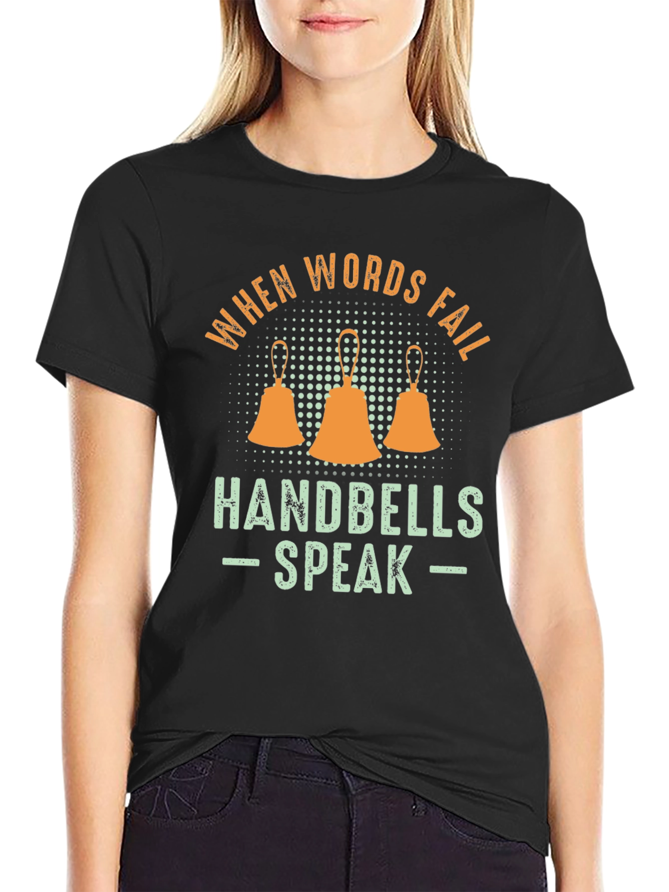 When Words Fail Handbells Speak Graphic Tee