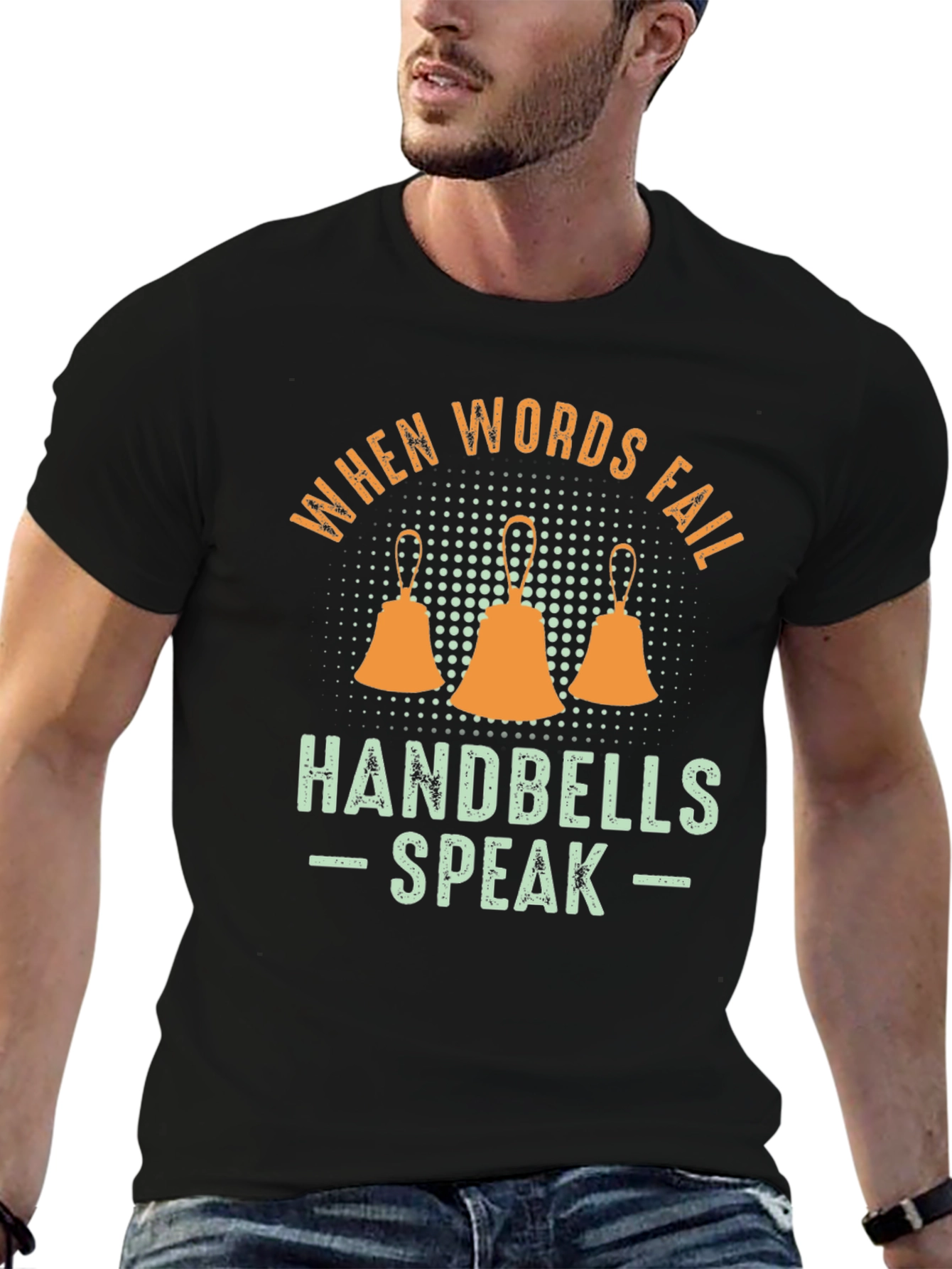 When Words Fail Handbells Speak Graphic Tee