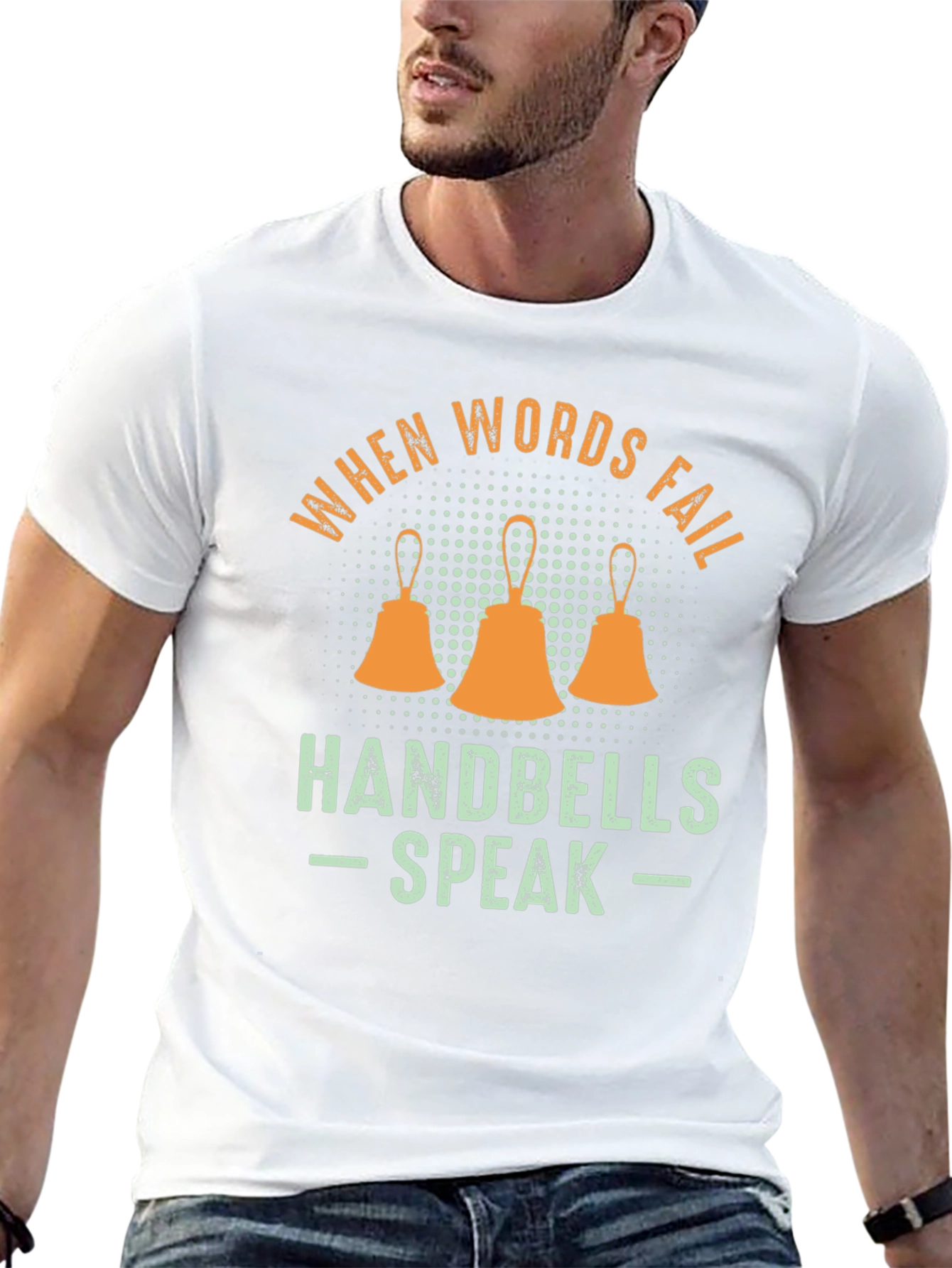 When Words Fail Handbells Speak Graphic Tee