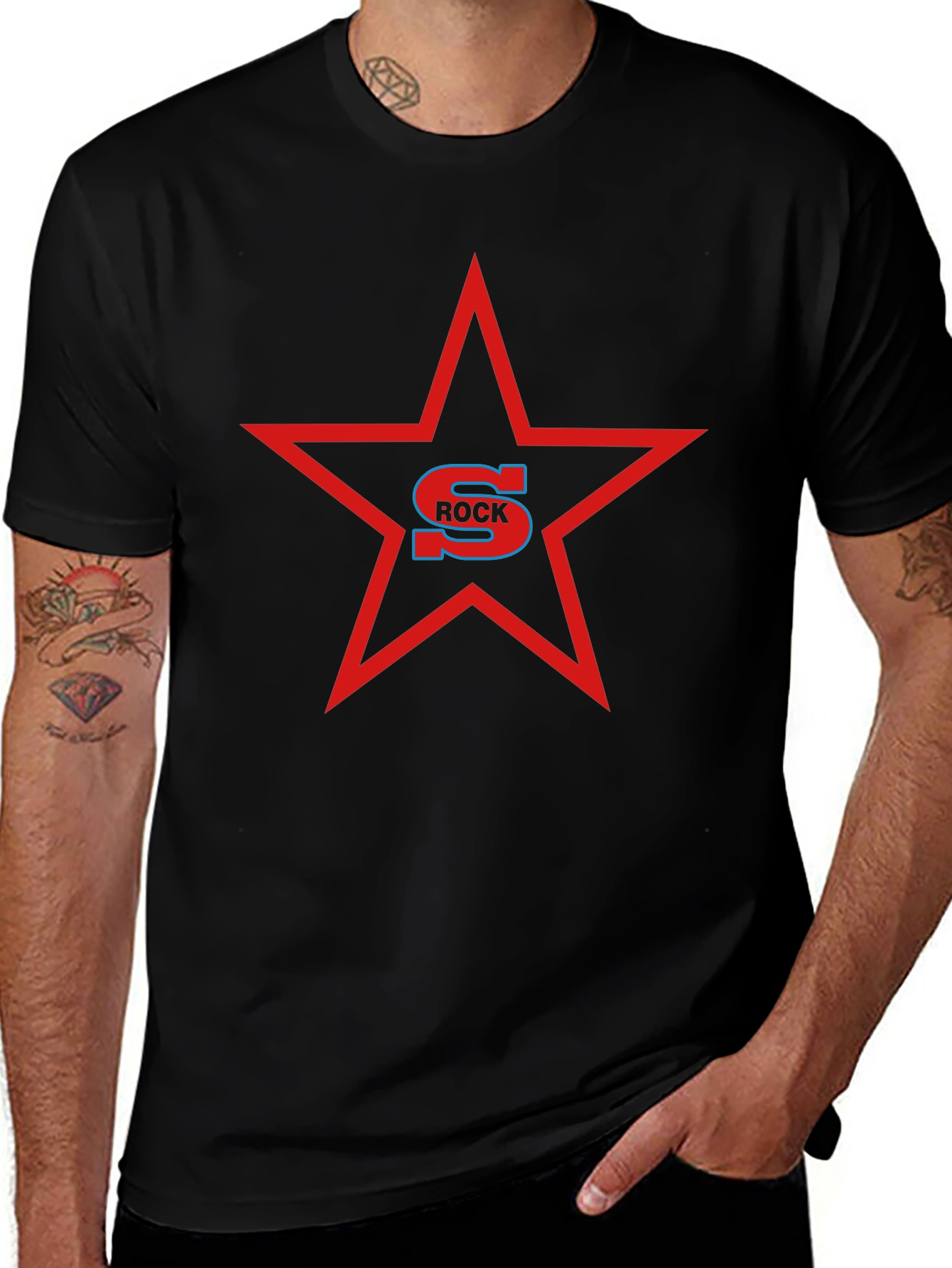 Rock Star Graphic Black T-Shirt