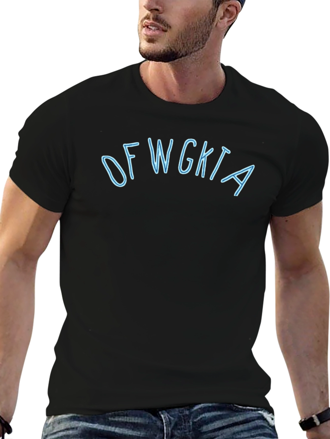 OFWGKTA Neon Script Black T-Shirt