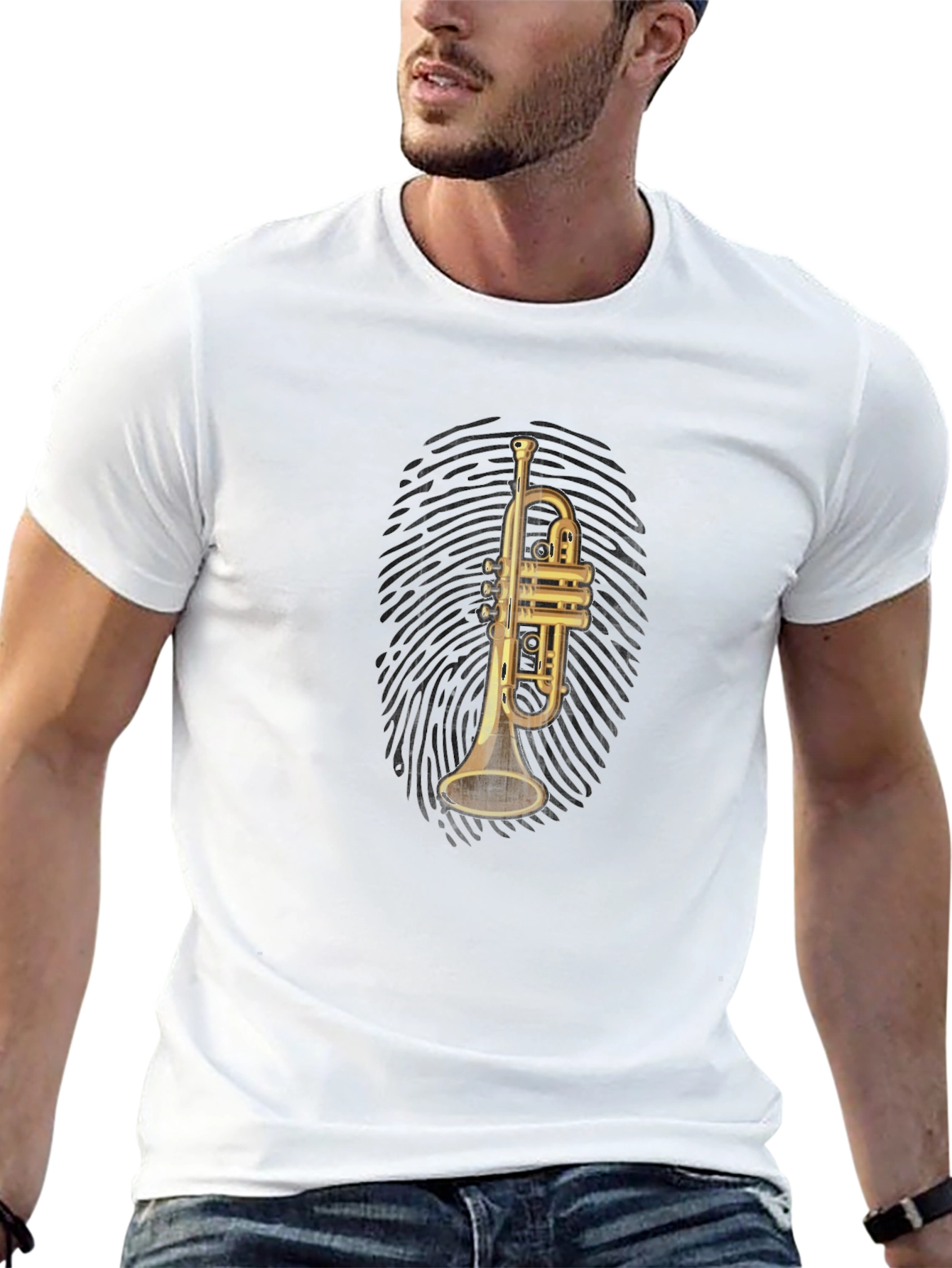 Trumpet Fingerprint Graphic Tee