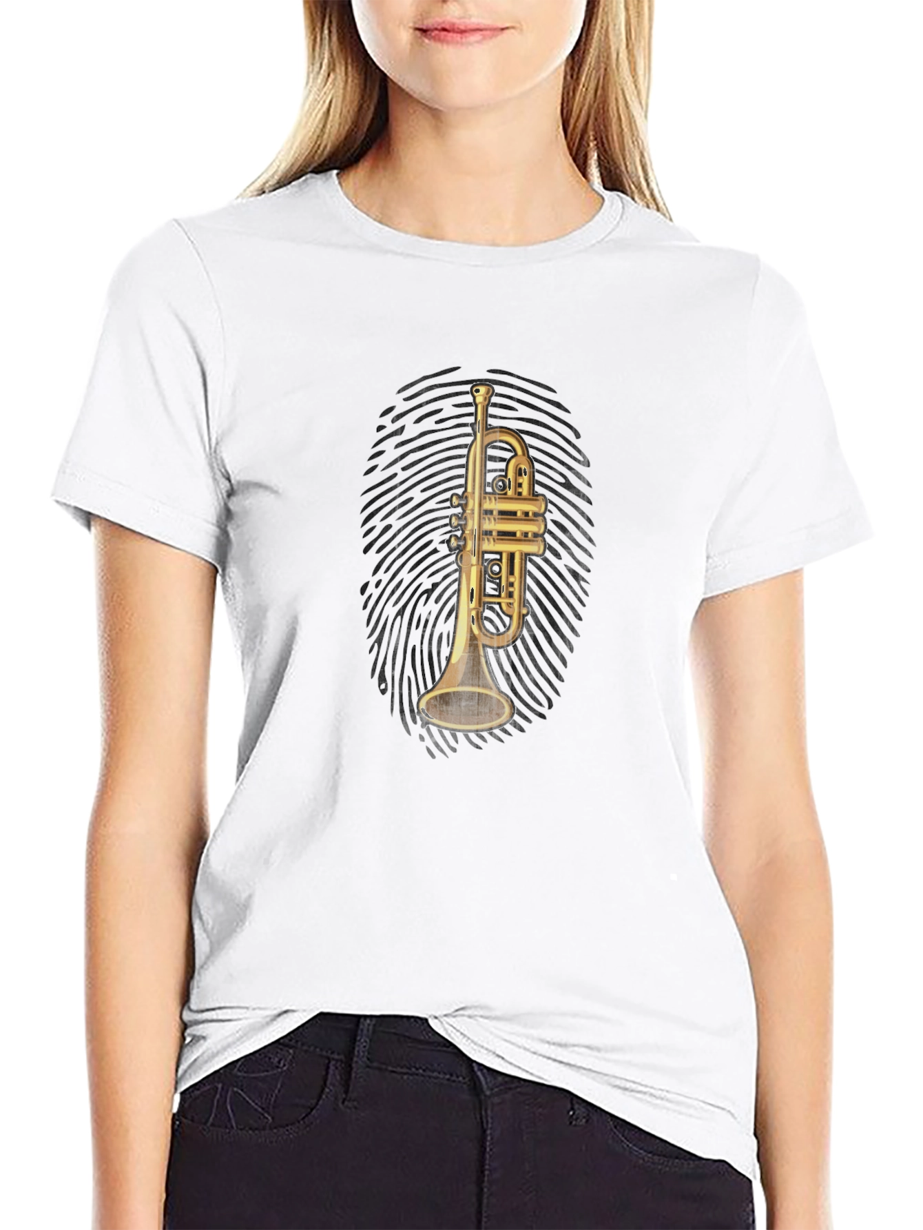 Trumpet Fingerprint Graphic Tee