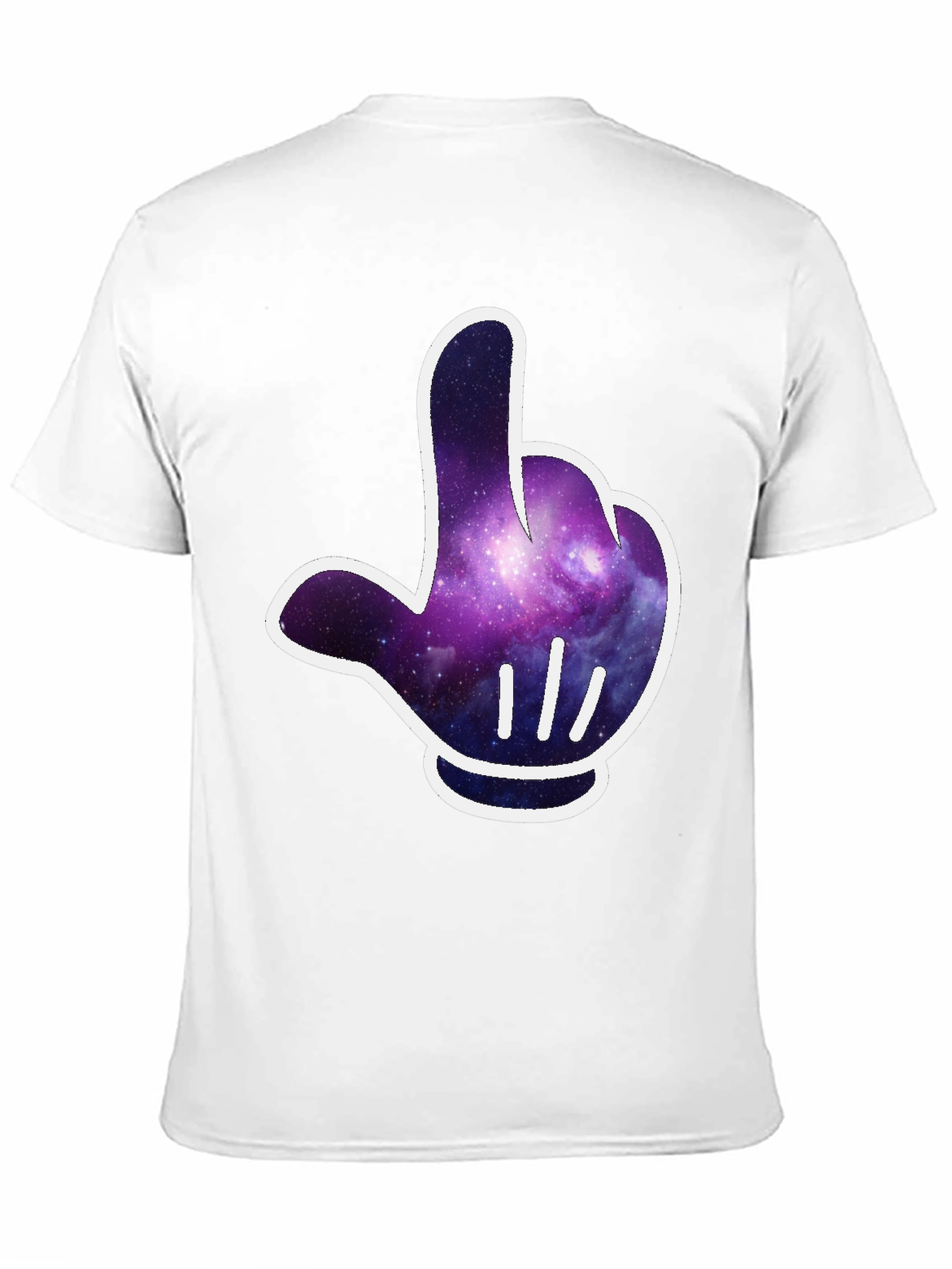 Galaxy Glove Graphic Tee - Cool Cosmic Style