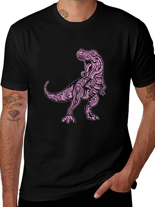 Dinosaur Graphic Tee - Black Cotton Blend