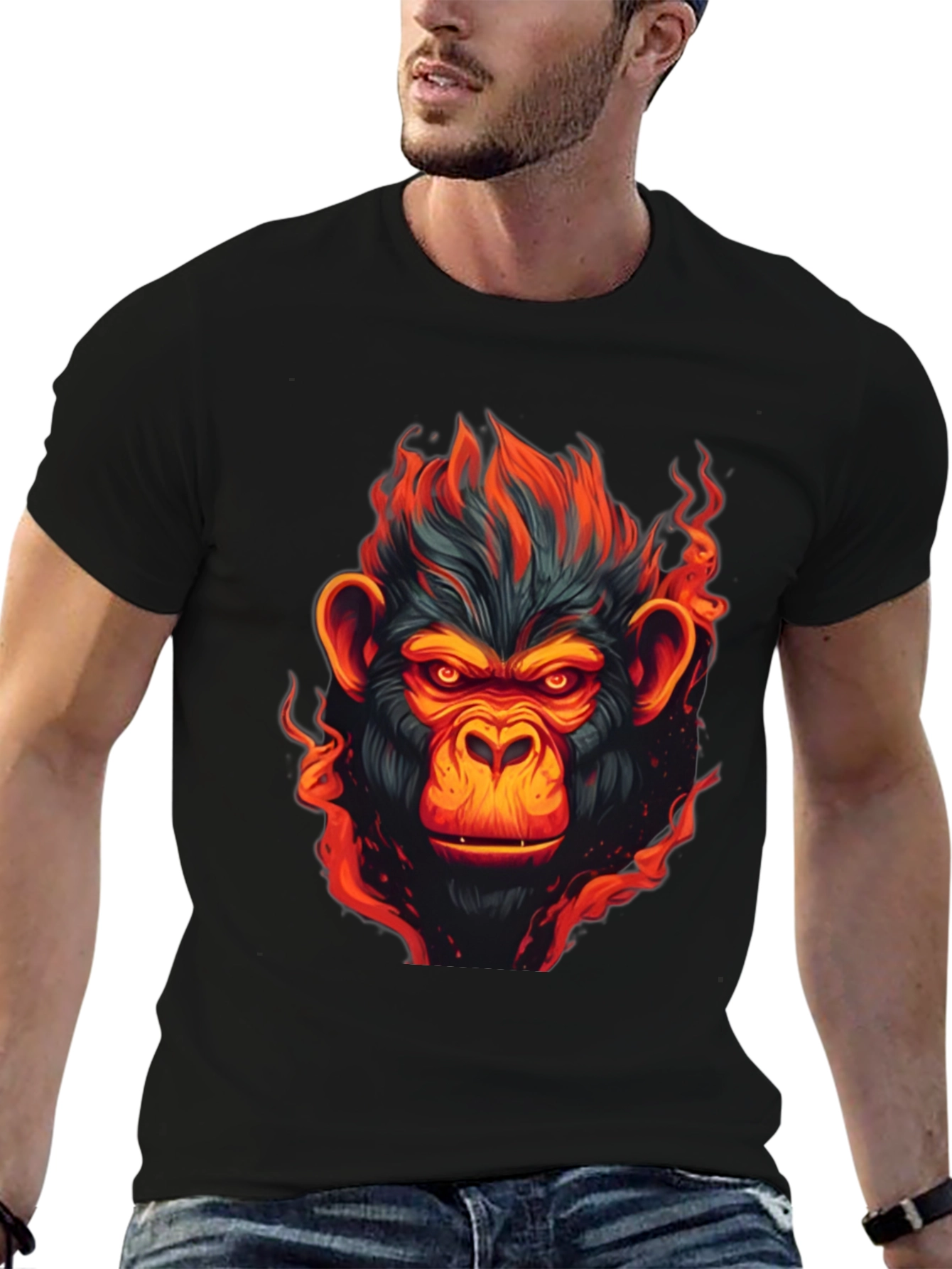 Fiery Ape Graphic T-Shirt