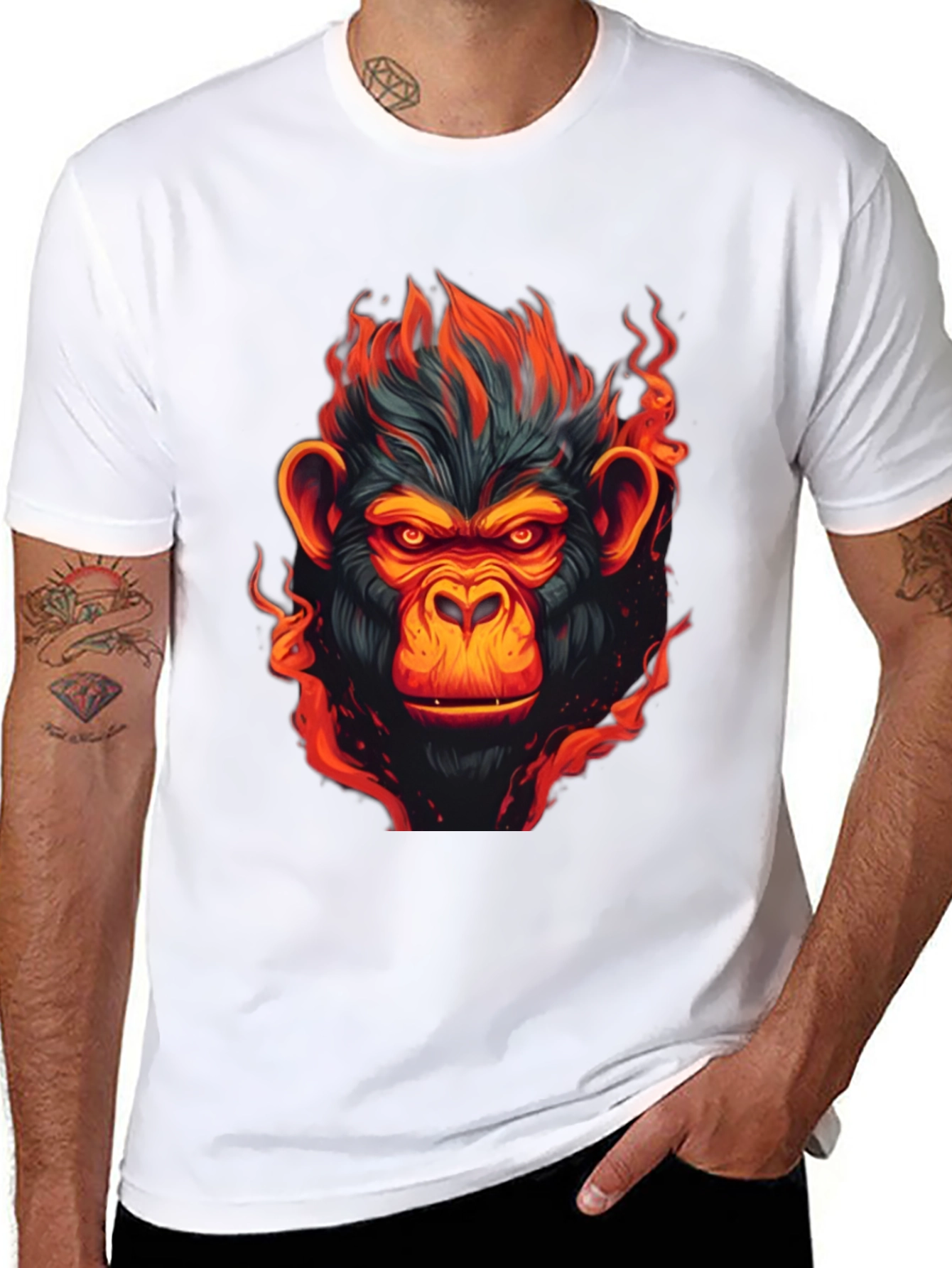 Fiery Ape Graphic T-Shirt