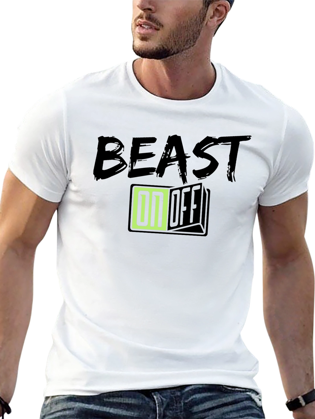 Beast On/Off Graphic Tee - Black