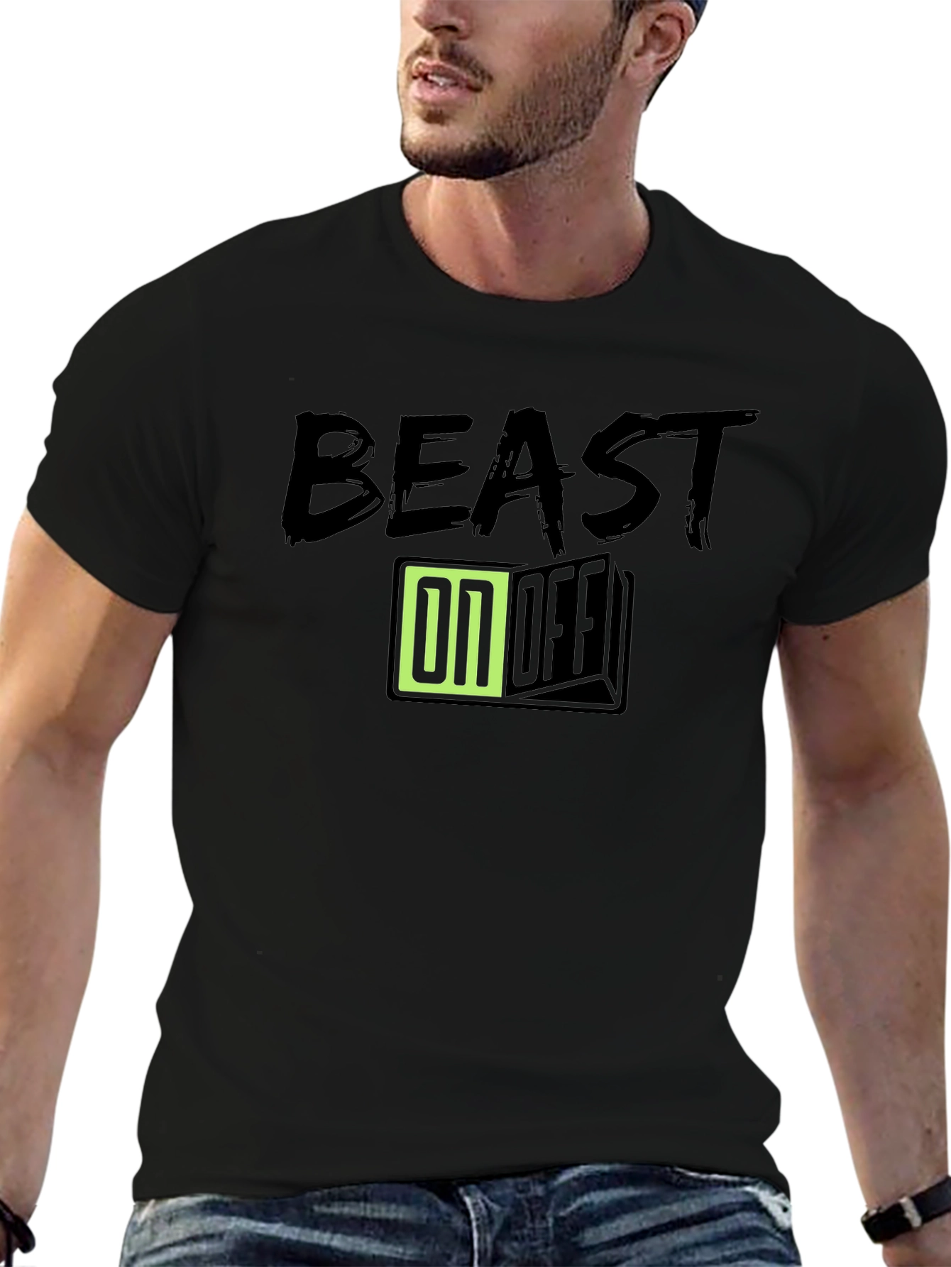 Beast On/Off Graphic Tee - Black