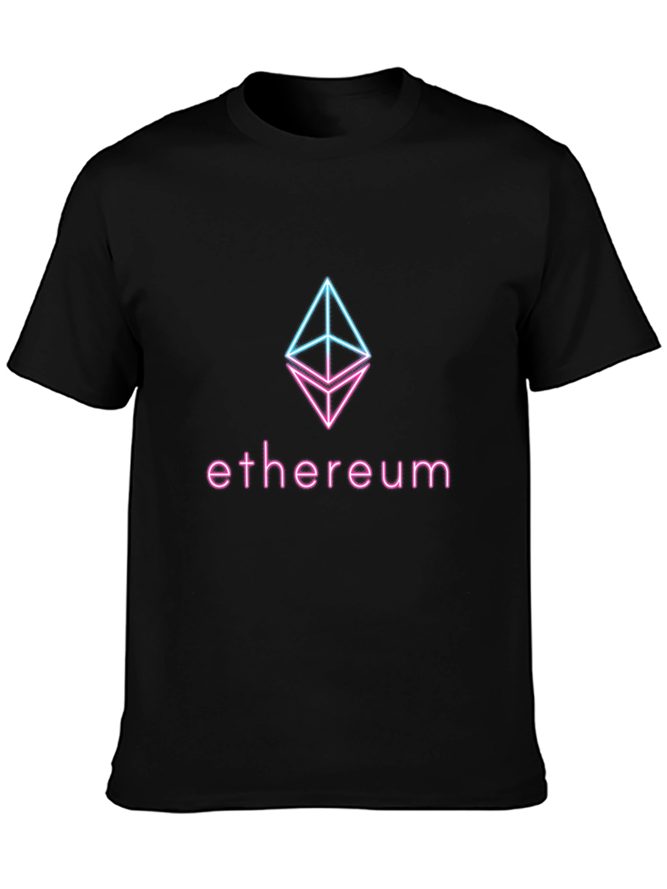 Ethereum Crypto Logo T-Shirt - Neon Design