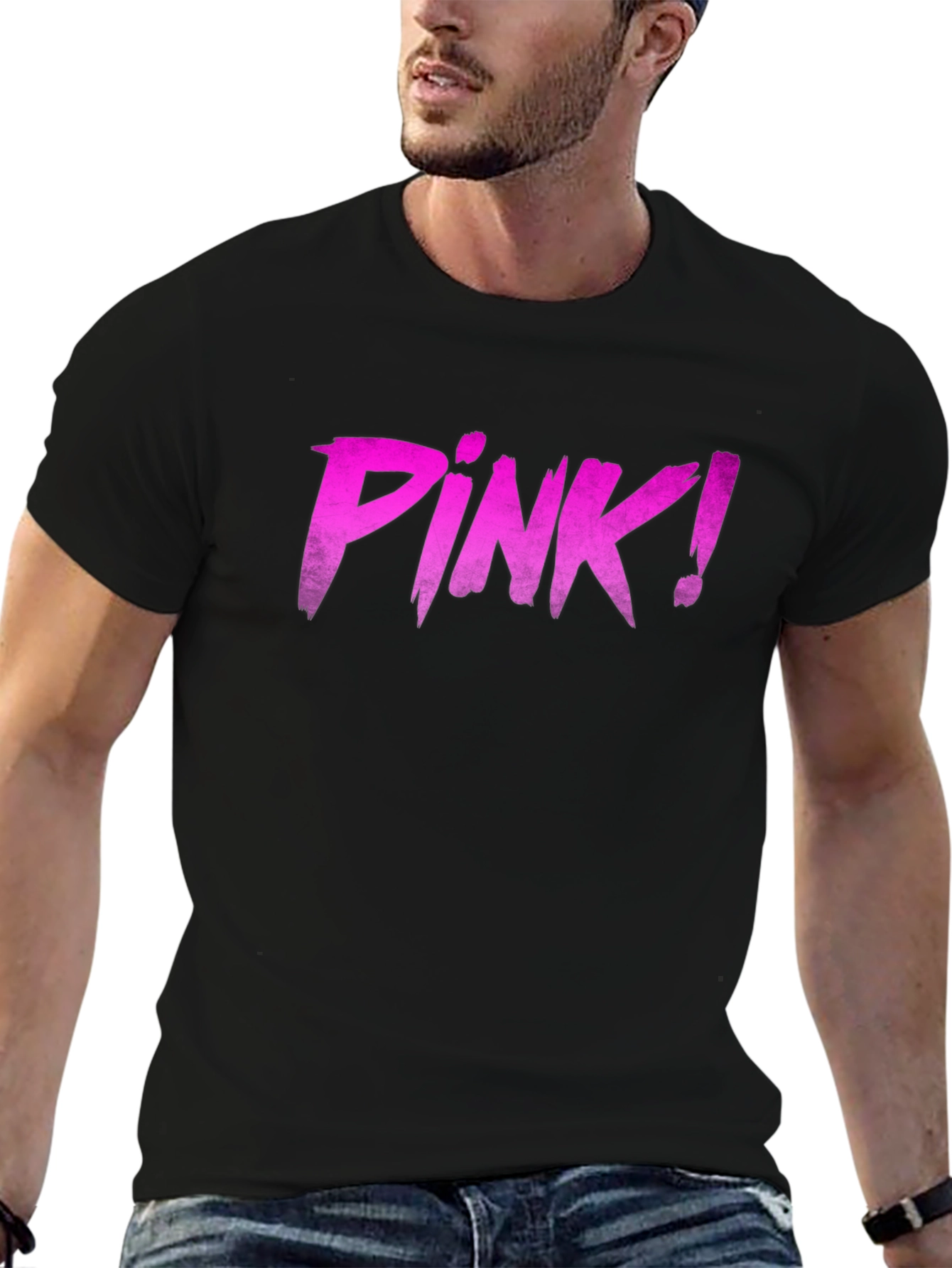 Pink! Graphic T-Shirt - Bold and Stylish Black Tee
