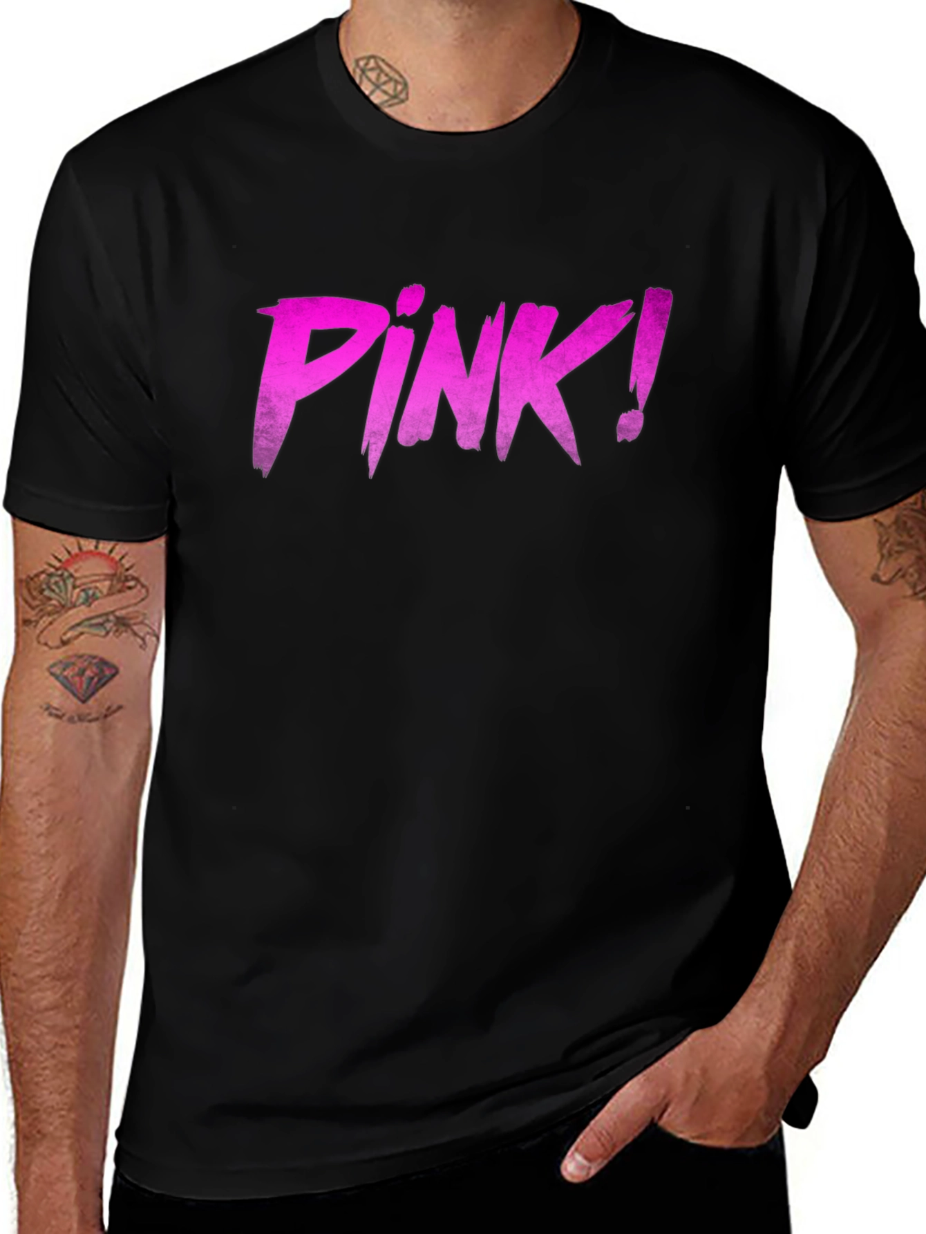 Pink! Graphic T-Shirt - Bold and Stylish Black Tee