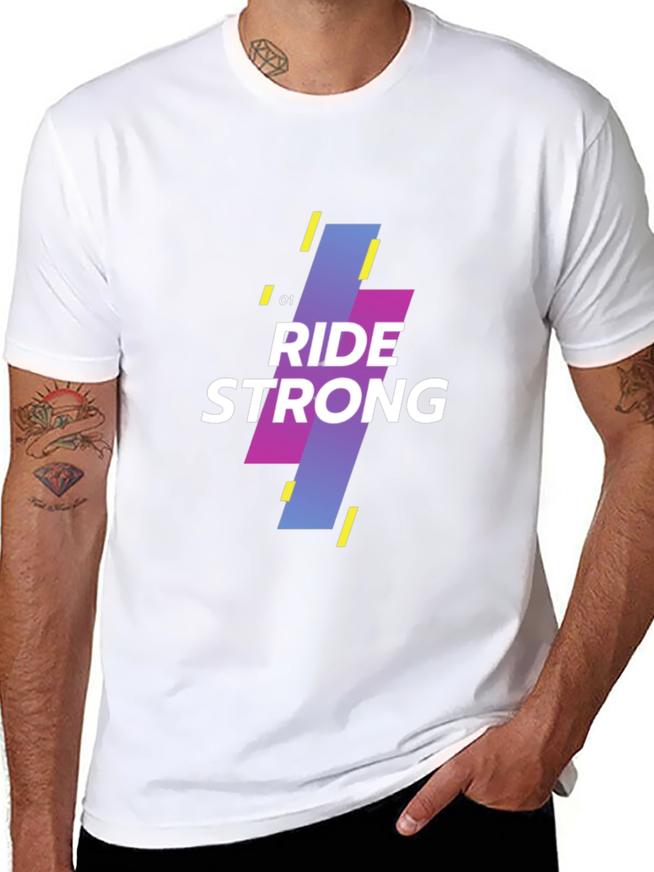 Ride Strong Graphic Tee - Black Cotton Blend
