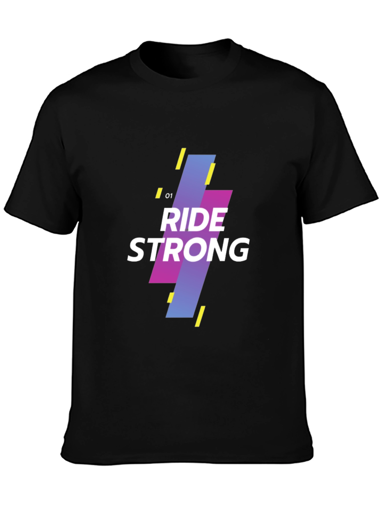 Ride Strong Graphic Tee - Black Cotton Blend