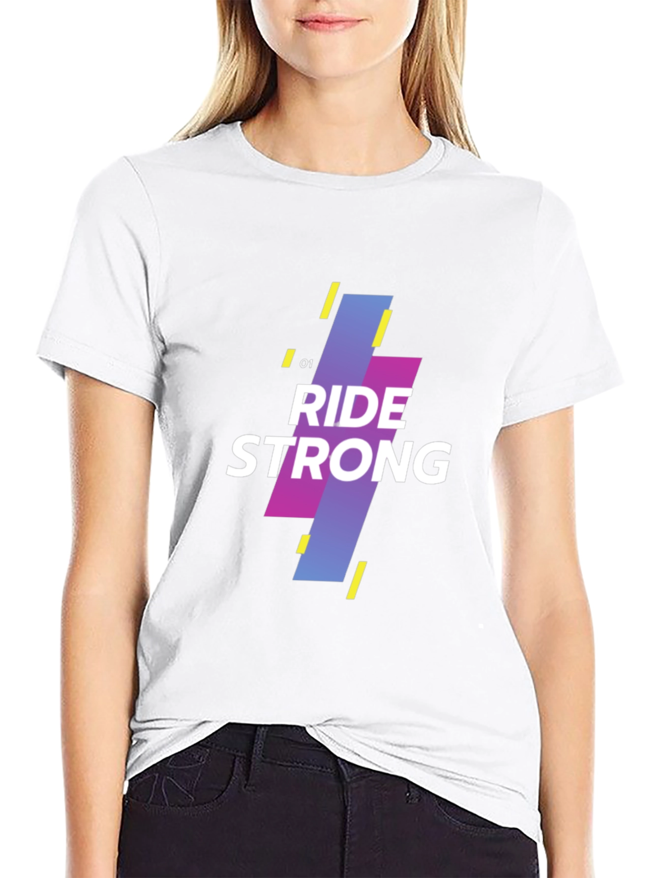 Ride Strong Graphic Tee - Black Cotton Blend