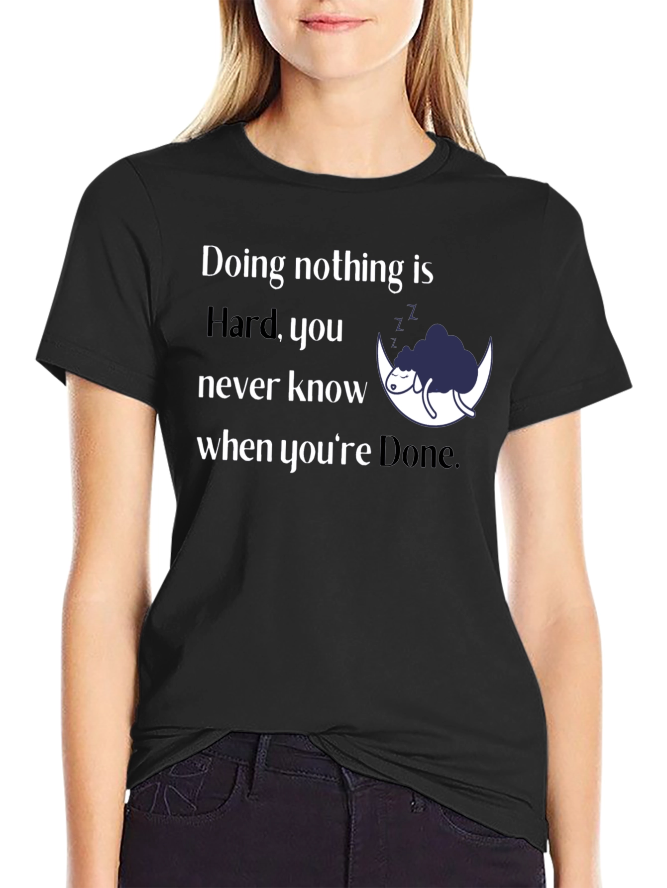 Funny Doing Nothing is Hard Graphic Tee