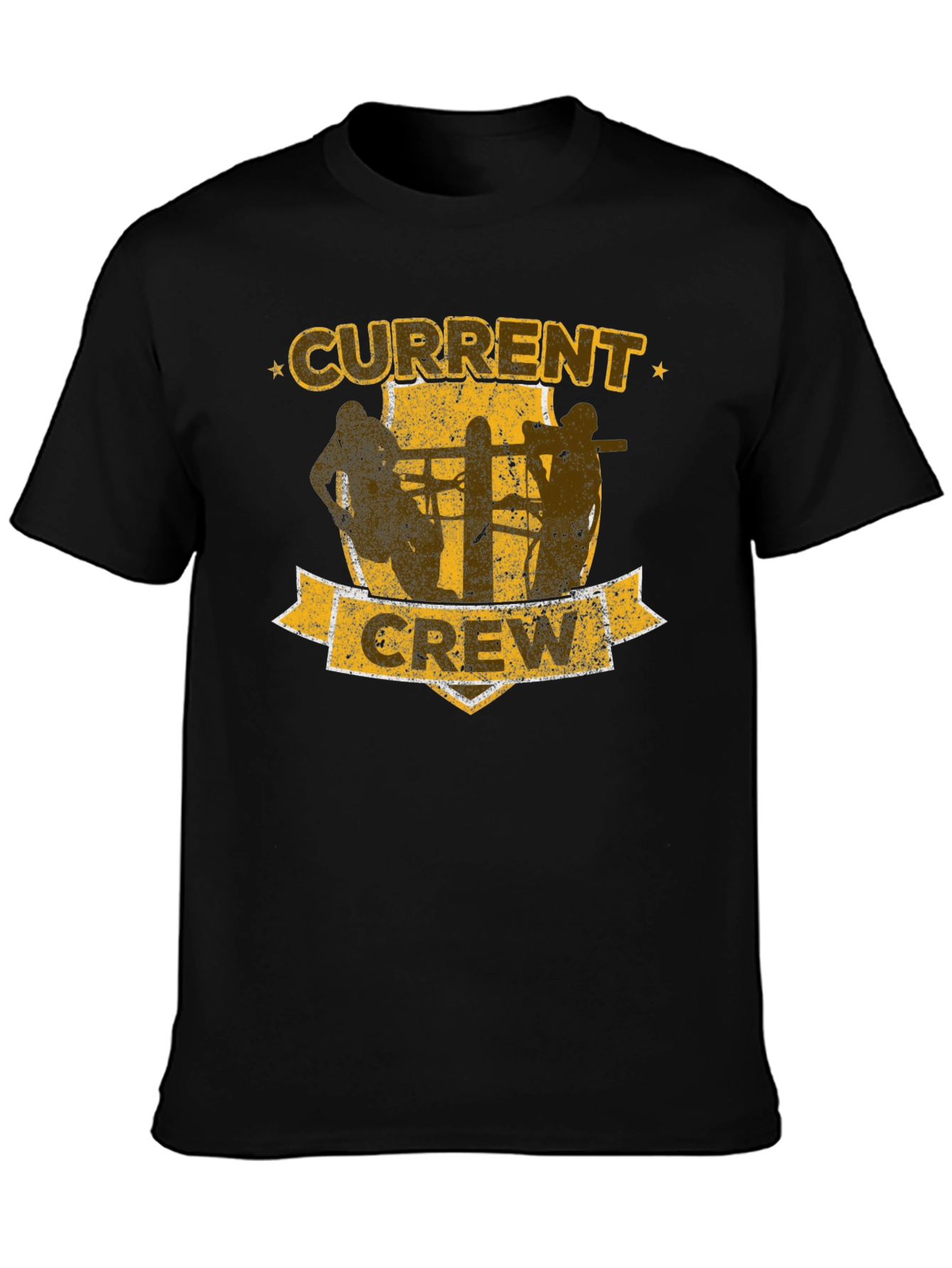 Current Crew Black Graphic T-Shirt