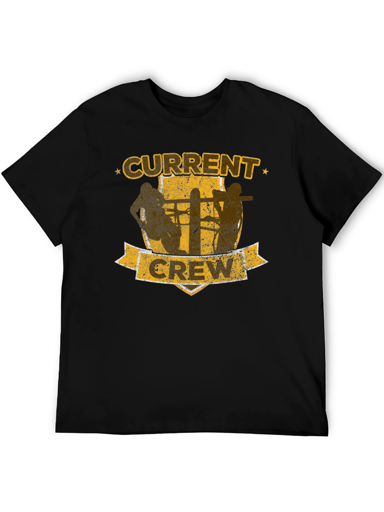 Current Crew Black Graphic T-Shirt