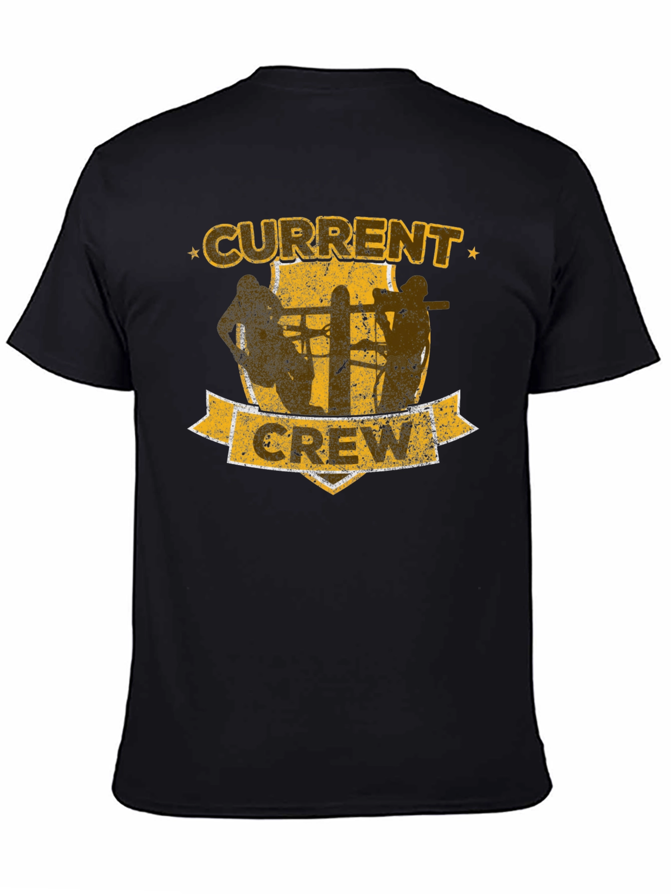 Current Crew Black Graphic T-Shirt