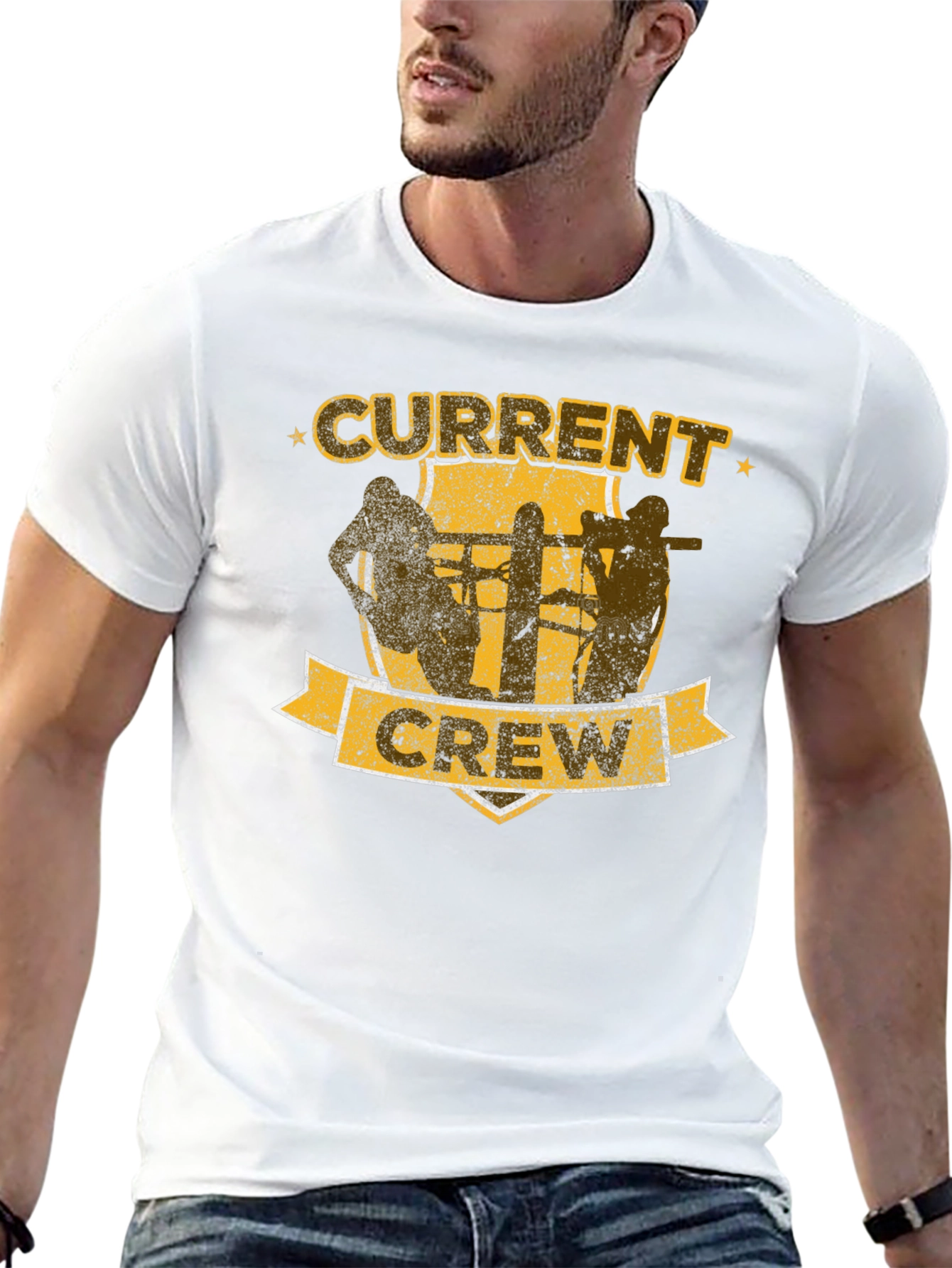 Current Crew Black Graphic T-Shirt