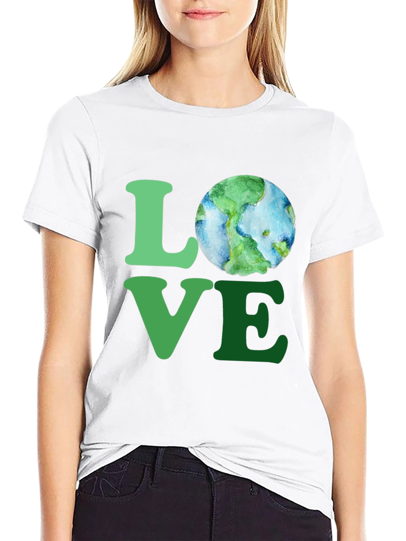Love Earth Graphic T-Shirt - Black Cotton Tee