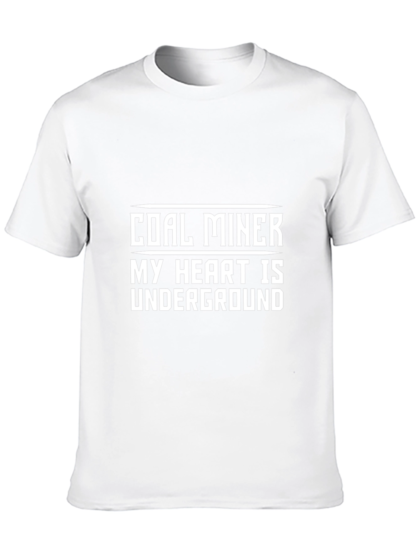 Coal Miner My Heart is Underground Black T-Shirt